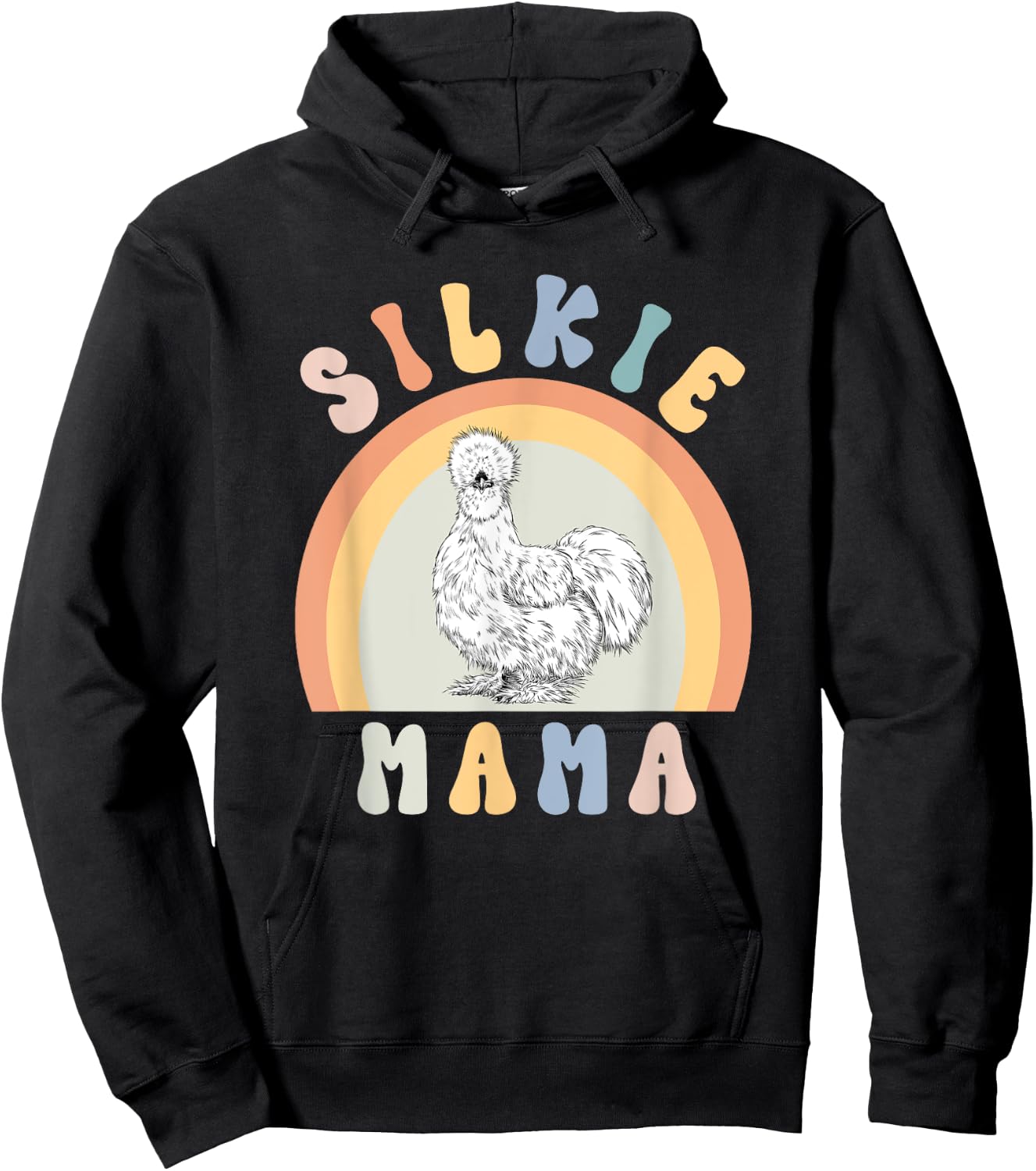 Silkie Mama Silky Chicken Mom Farm Animal Lovers Hoodie - Hoodie | Black