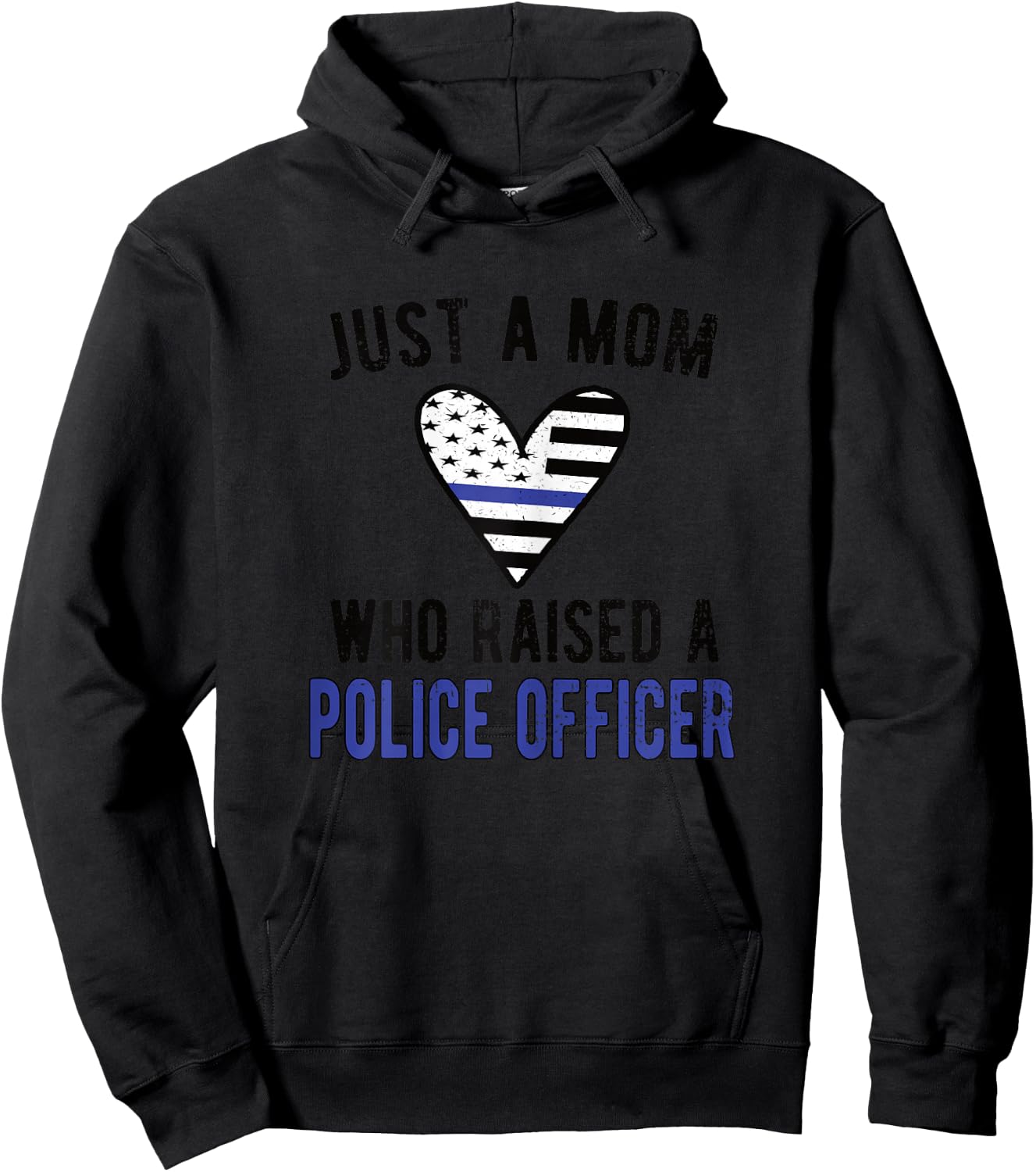 Police Officer Mom Proud Police Mom Cop Mother Hoodie - Hoodie | Black