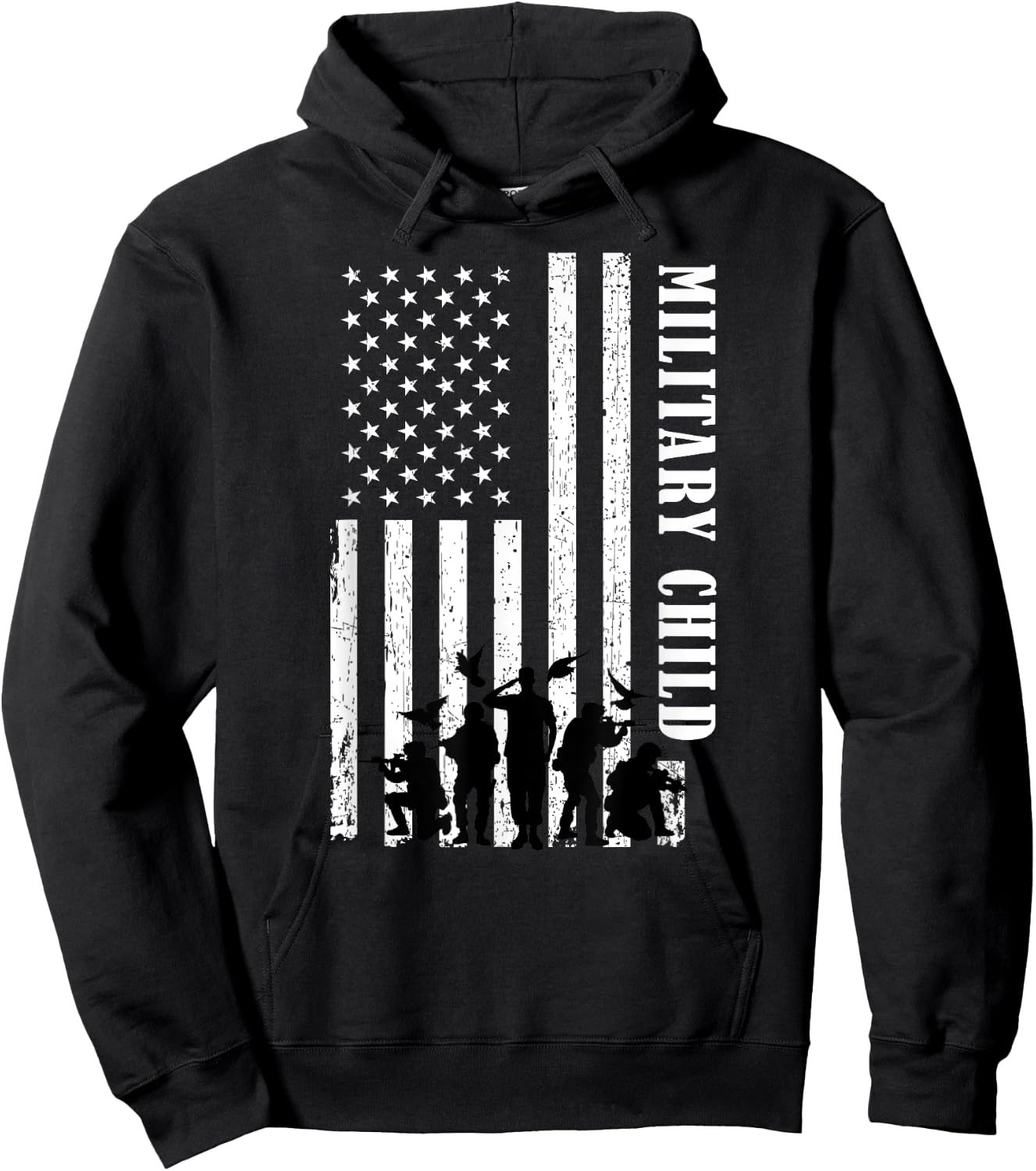 Purple Up Military Child Awareness | & Small Hoodie - Hoodie | Black