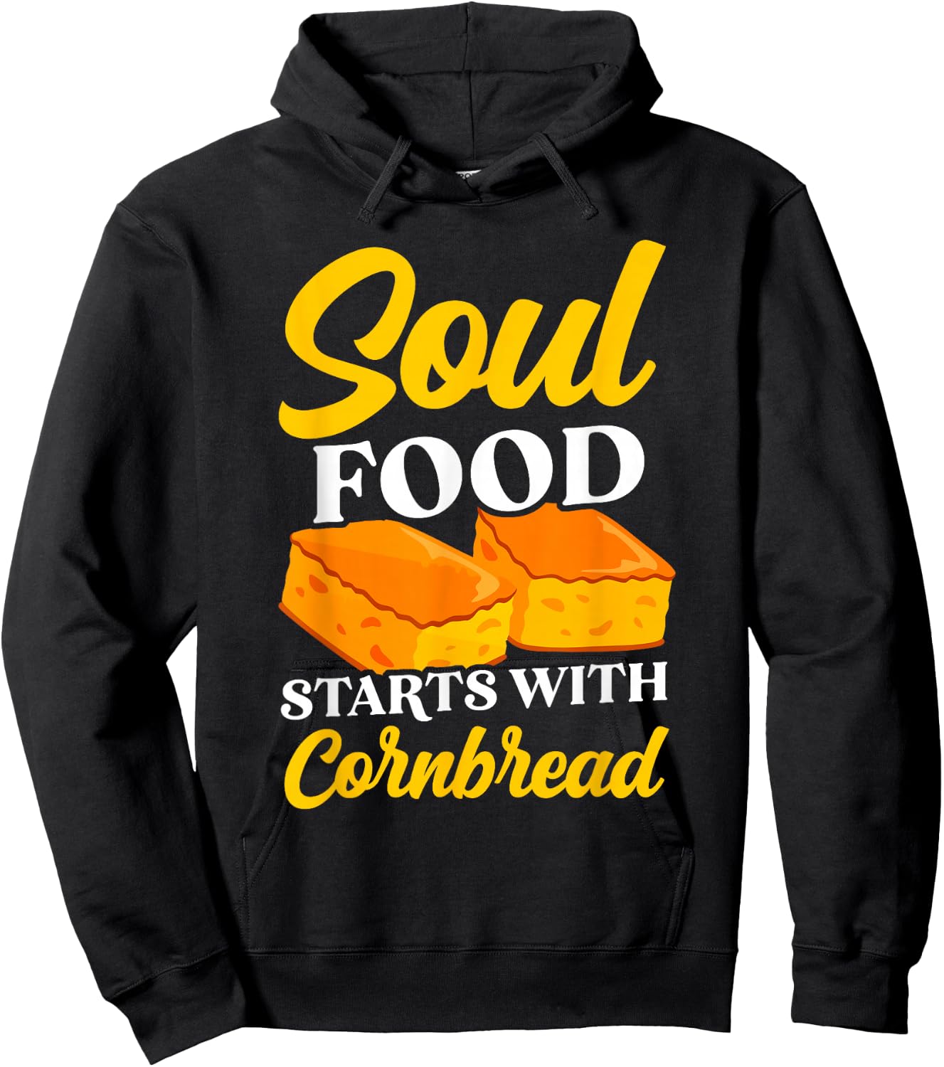 Soul Food Starts with Cornbread Southern Cooking Baker Hoodie - Hoodie | Black