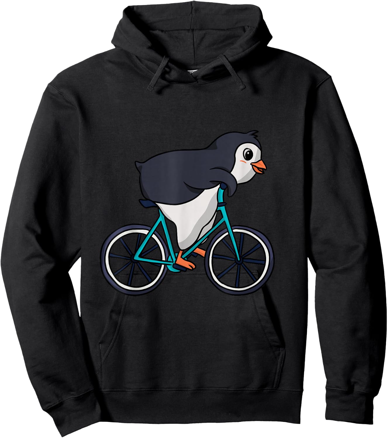 Bicycle Penguin Cycling Hoodie - Hoodie | Black