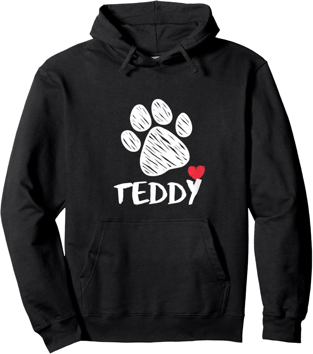 Teddy Dog Love I Love My Puppy Named Teddy for Dogs Teddy Hoodie - Hoodie | Black