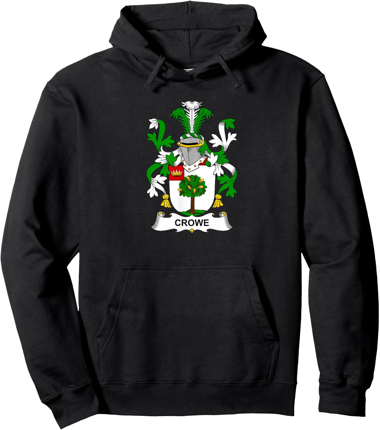 Crowe Coat of Arms - Family Crest Hoodie - Hoodie | Black