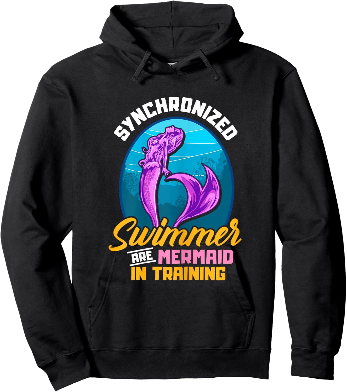 Synchronized Swimming Mermaid Mermaids costume dress Hoodie - Hoodie | Black