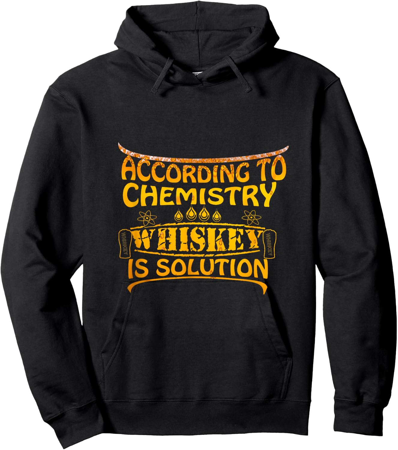 According To Chemistry Whiskey Is A Solution Hoodie - Hoodie | Black