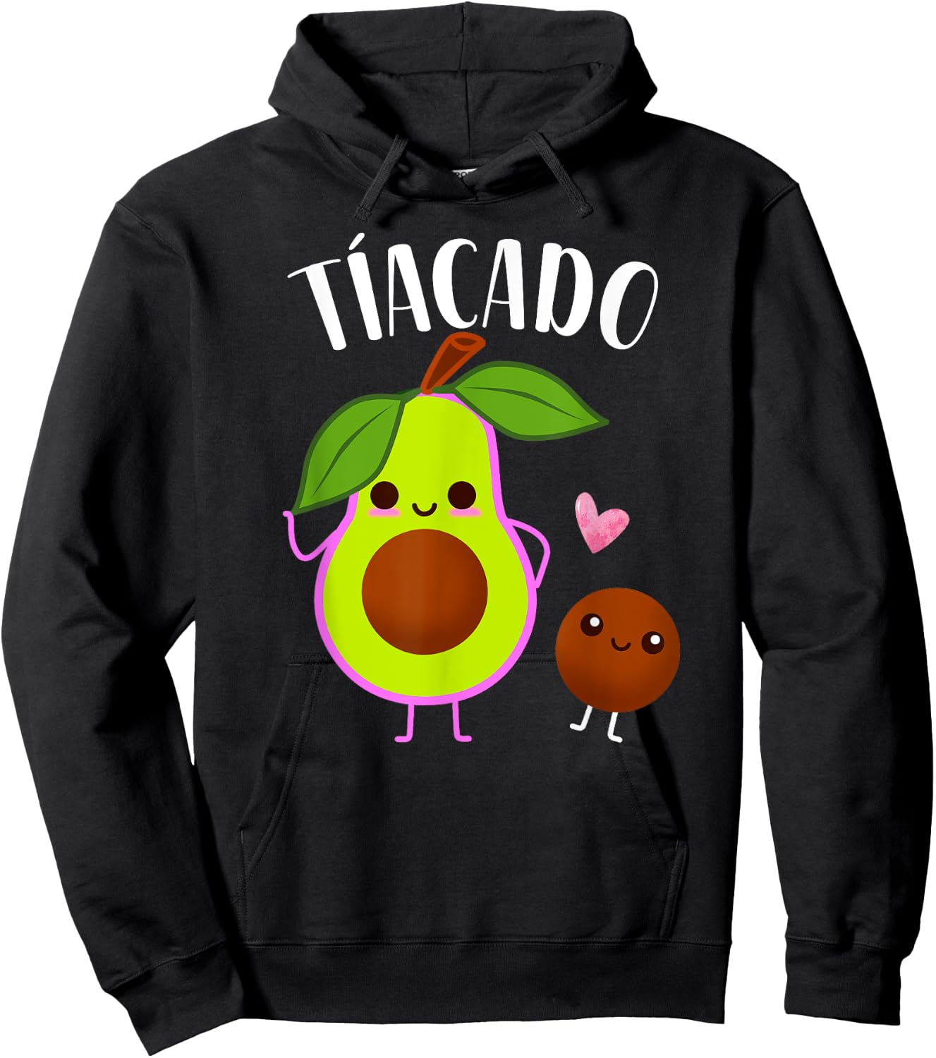 Tiacado Spanish Aunt Funny Avocado Baby Shower Hoodie - Hoodie | Black