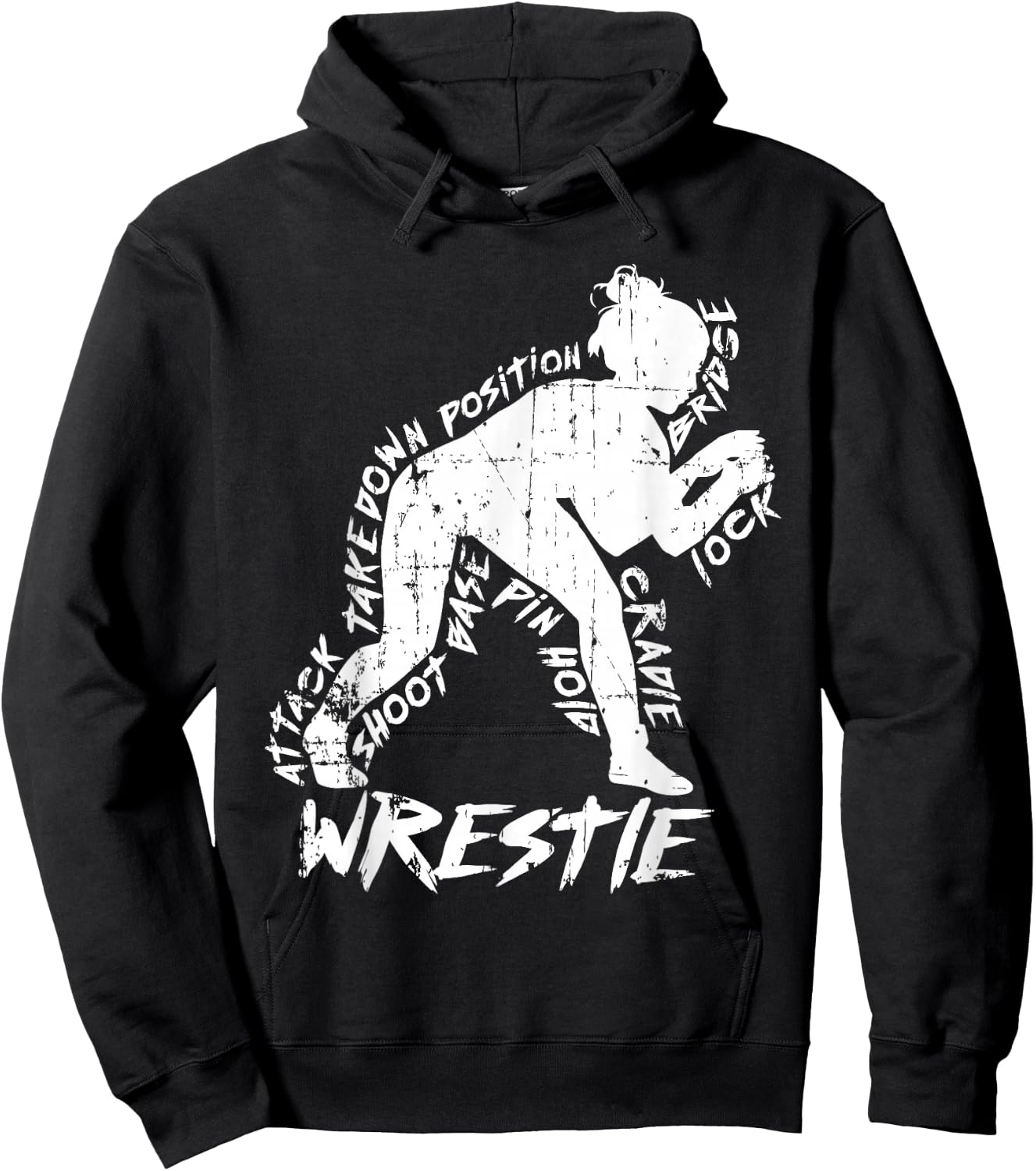High School Wrestling Mom Dad Gift Girls Wrestling Hoodie - Hoodie | Black