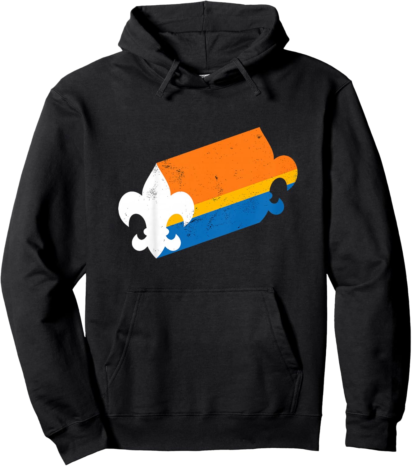 Kids Vintage Fleur Di Lis Hoodie - Hoodie | Black