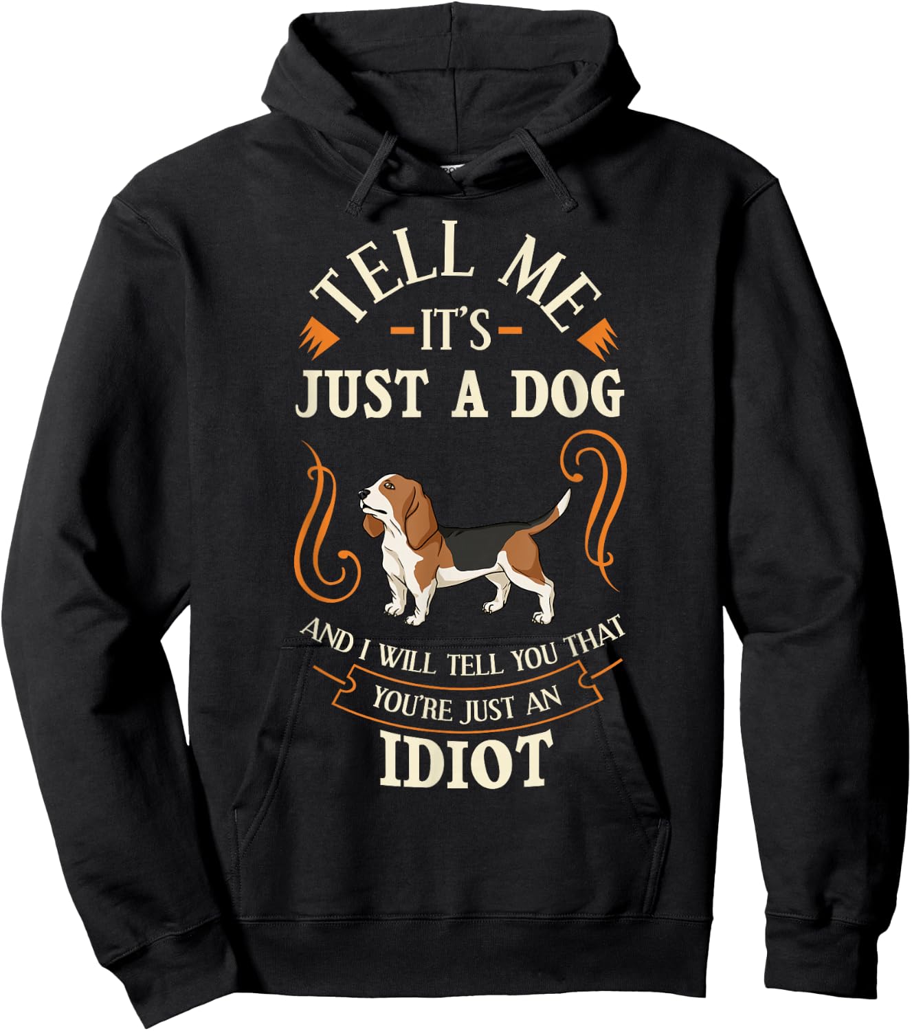 Basset Hound Dog Puppies Owner Lover Hoodie - Hoodie | Black