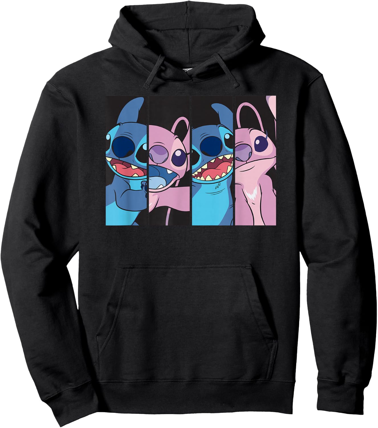 Lilo & Stitch 2: The Series - Stitch & Angel Boxed Faces Hoodie - Hoodie | Black