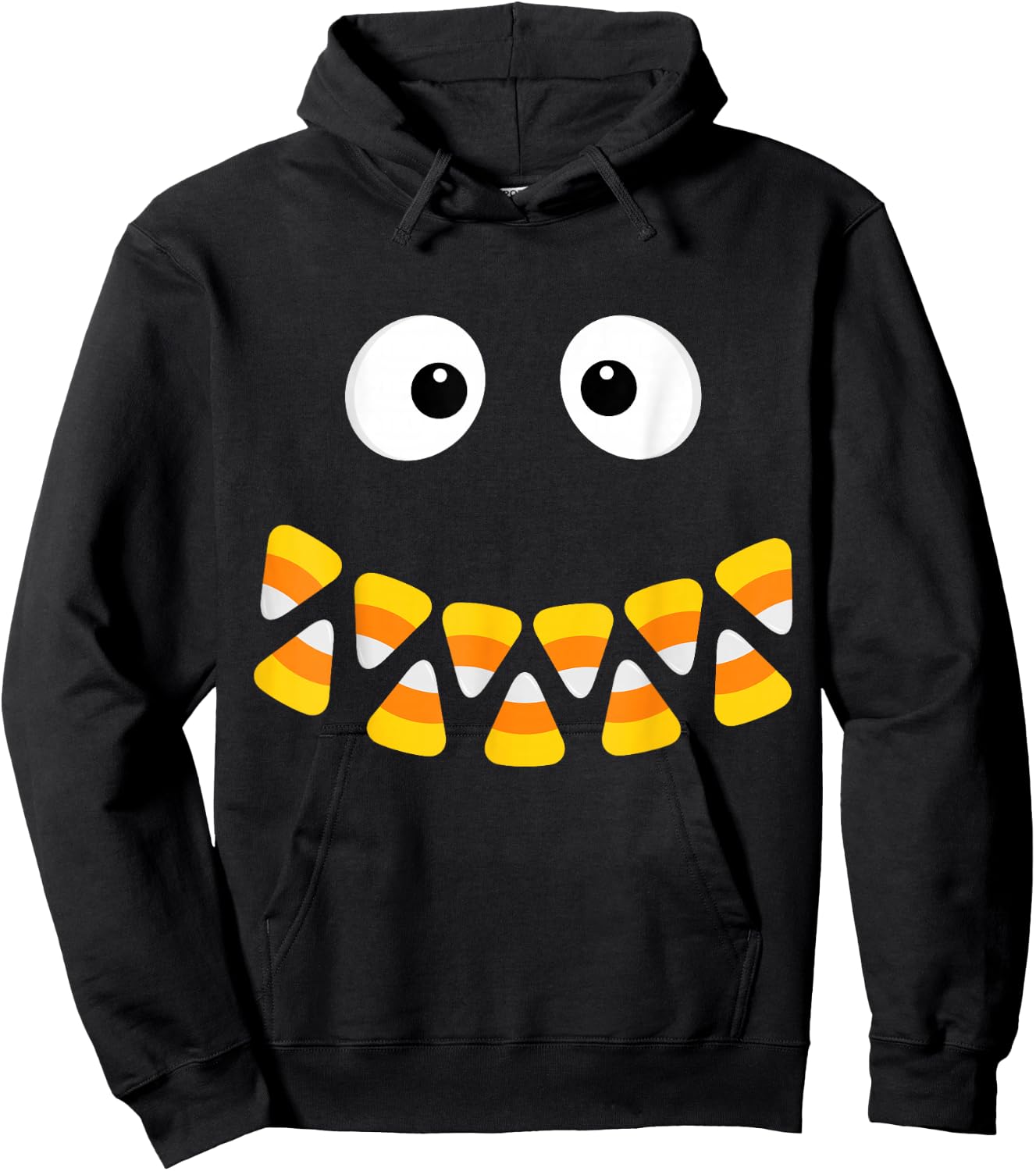 Cute Candy Corn Face For Halloween Costume Hoodie - Hoodie | Black