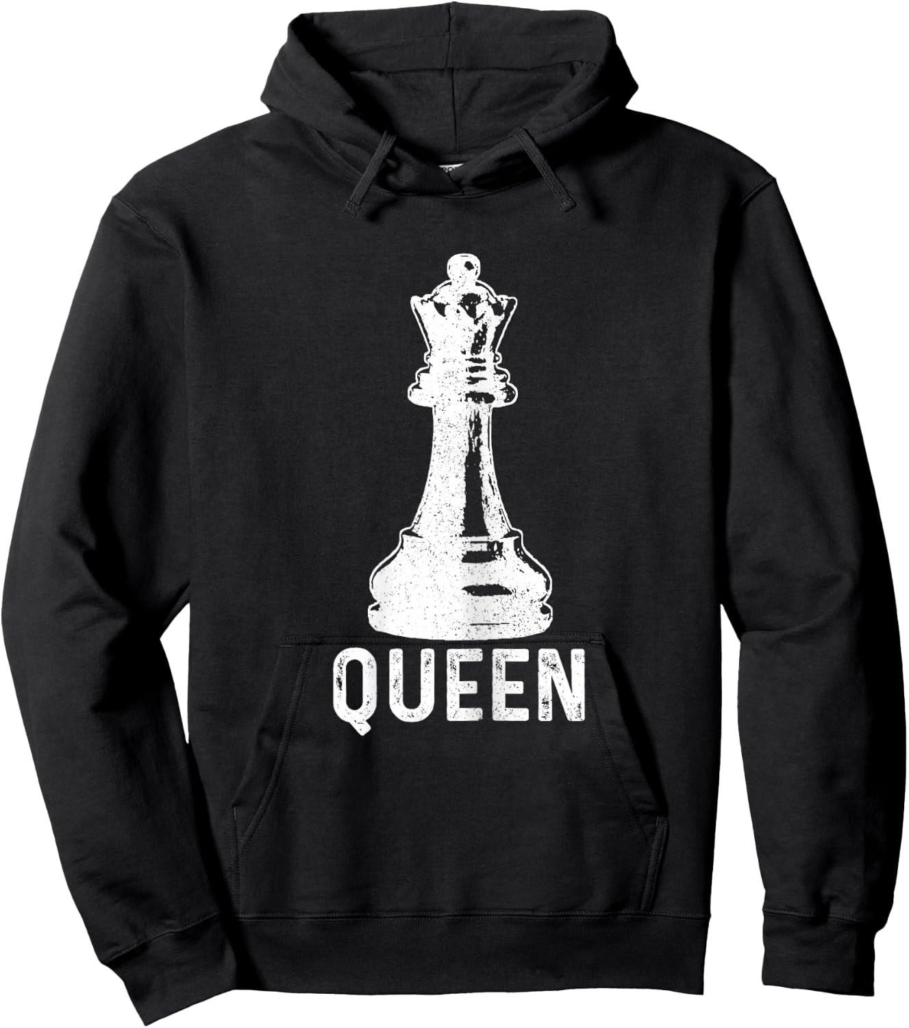 Chess Girl Queen Vintage Chess Player Hoodie - Hoodie | Black
