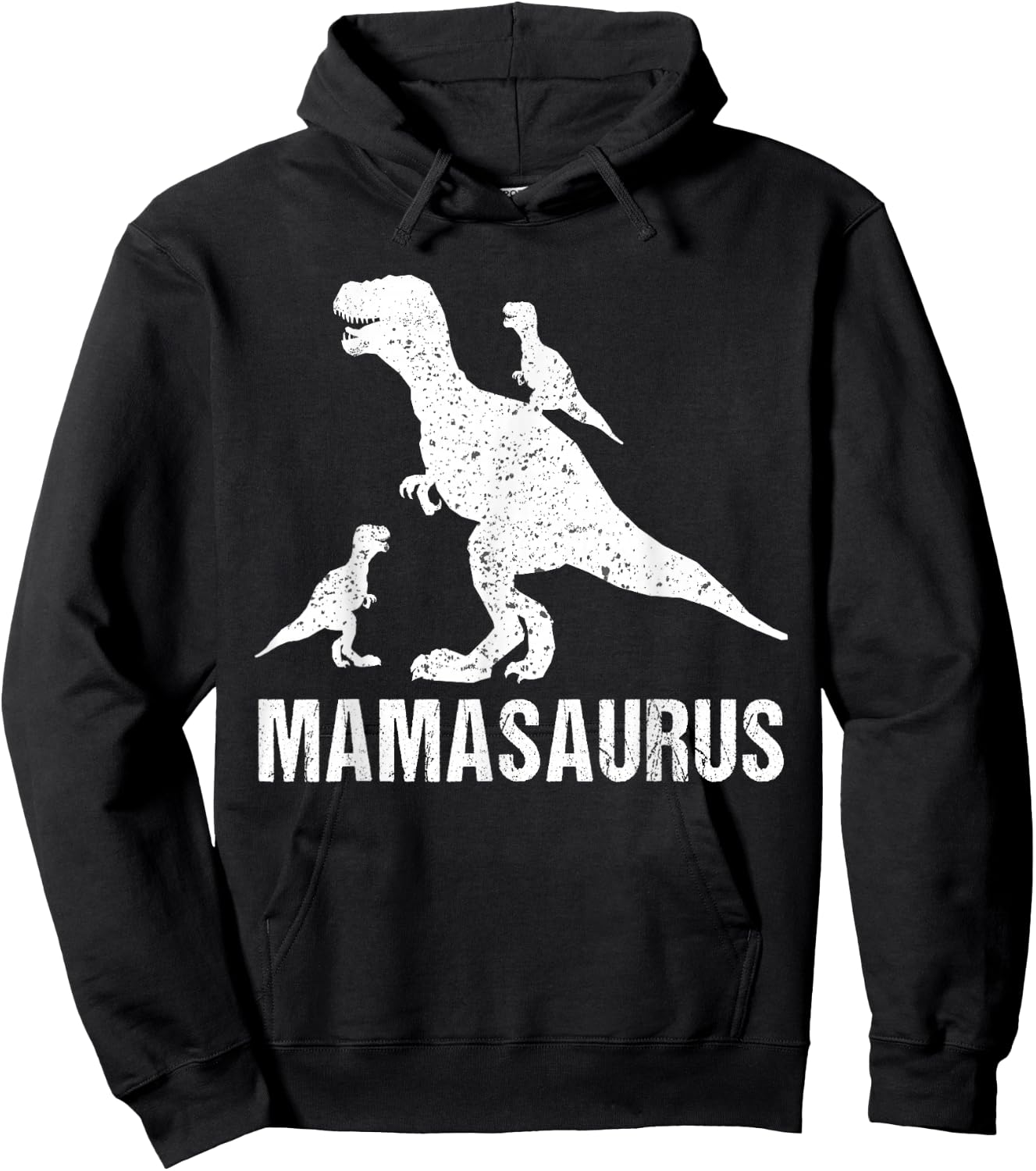 Funny Mamasaurus Mothers Day Shirts Dinosaur Mom Of 2 Boys Hoodie - Hoodie | Black