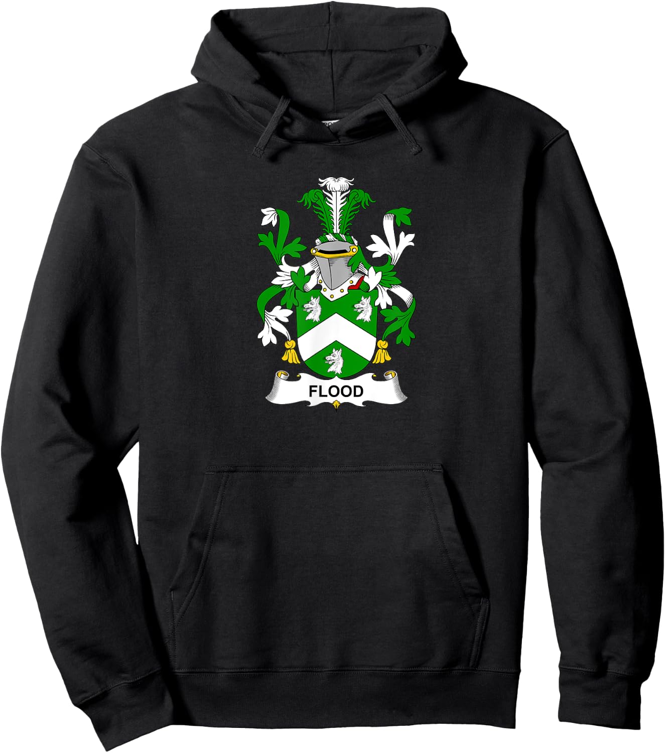 Flood Coat of Arms - Family Crest Hoodie - Hoodie | Black