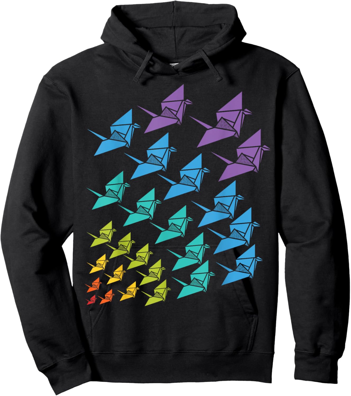 Origami Cranes Japanese Origami Crane Craft Hoodie - Hoodie | Black