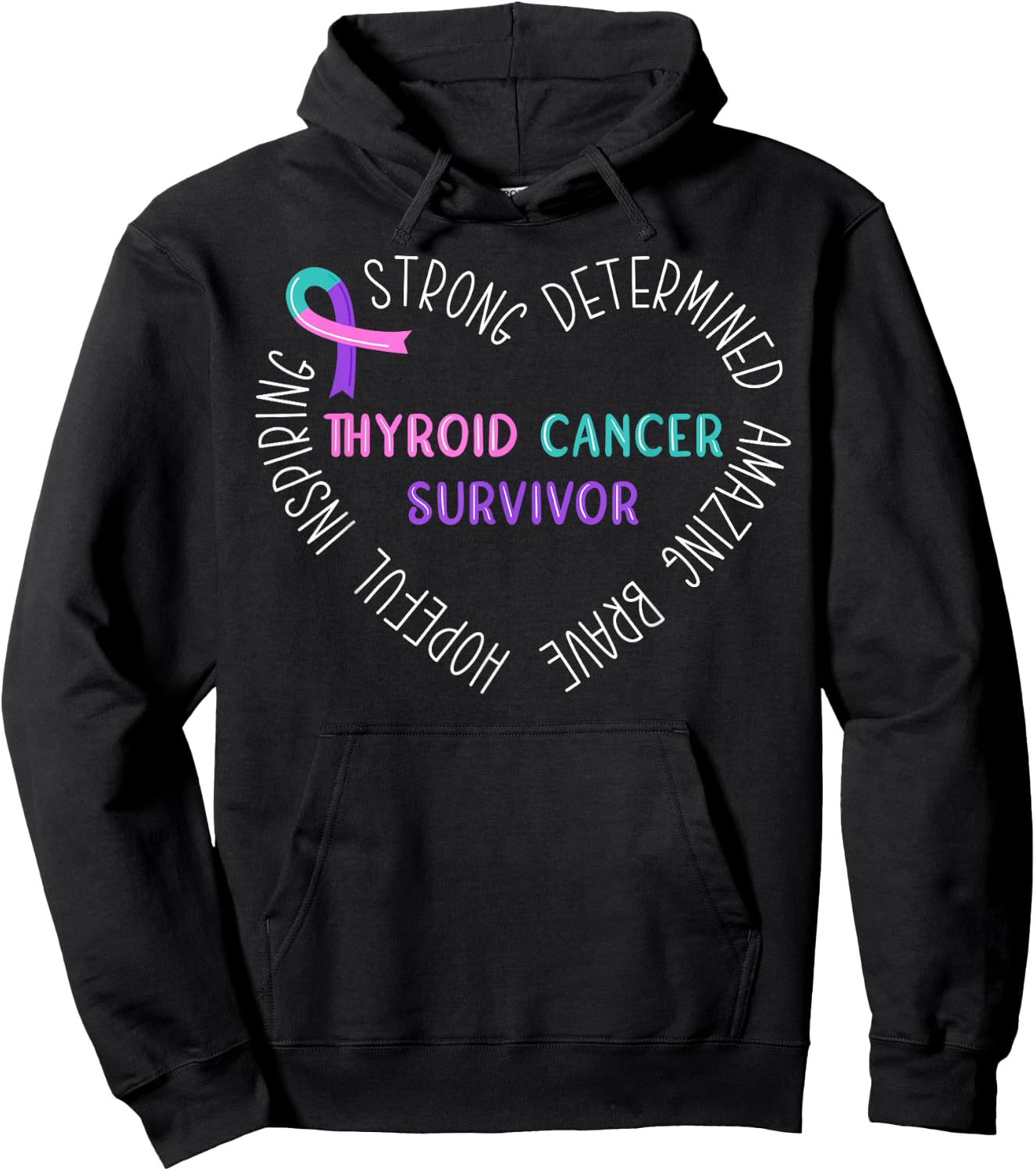 Thyroid Cancer Survivor Hoodie - Hoodie | Black