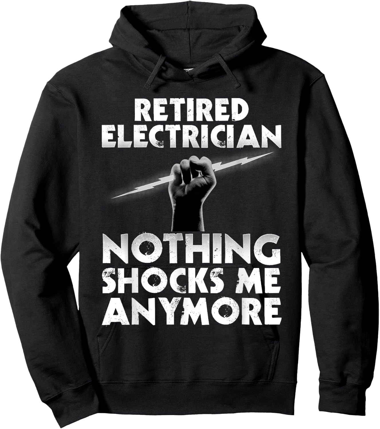 Electrician Retirement Art Women Retired Electrician Hoodie - Hoodie | Black