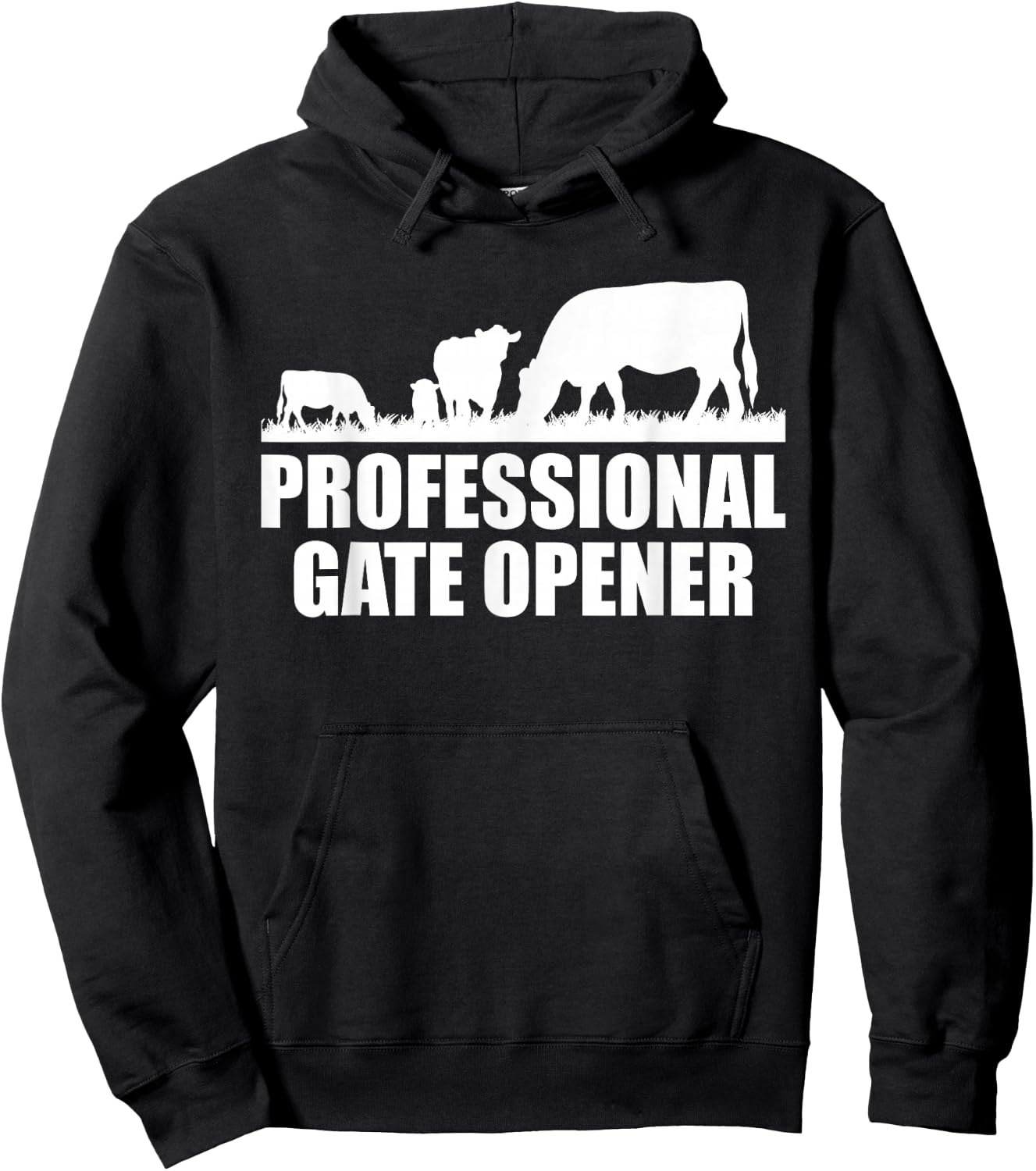 Professional Gate Opener Cow Apparel Hoodie - Hoodie | Black