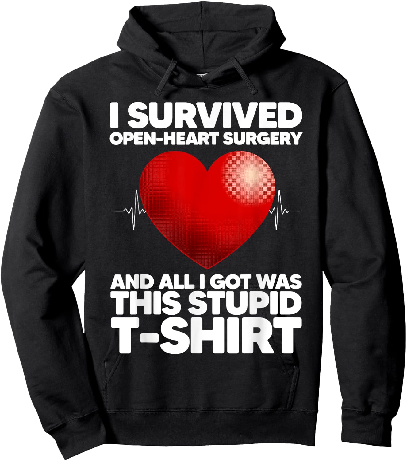 Funny Open Heart Surgery Art Women Heart Transplant Hoodie - Hoodie | Black