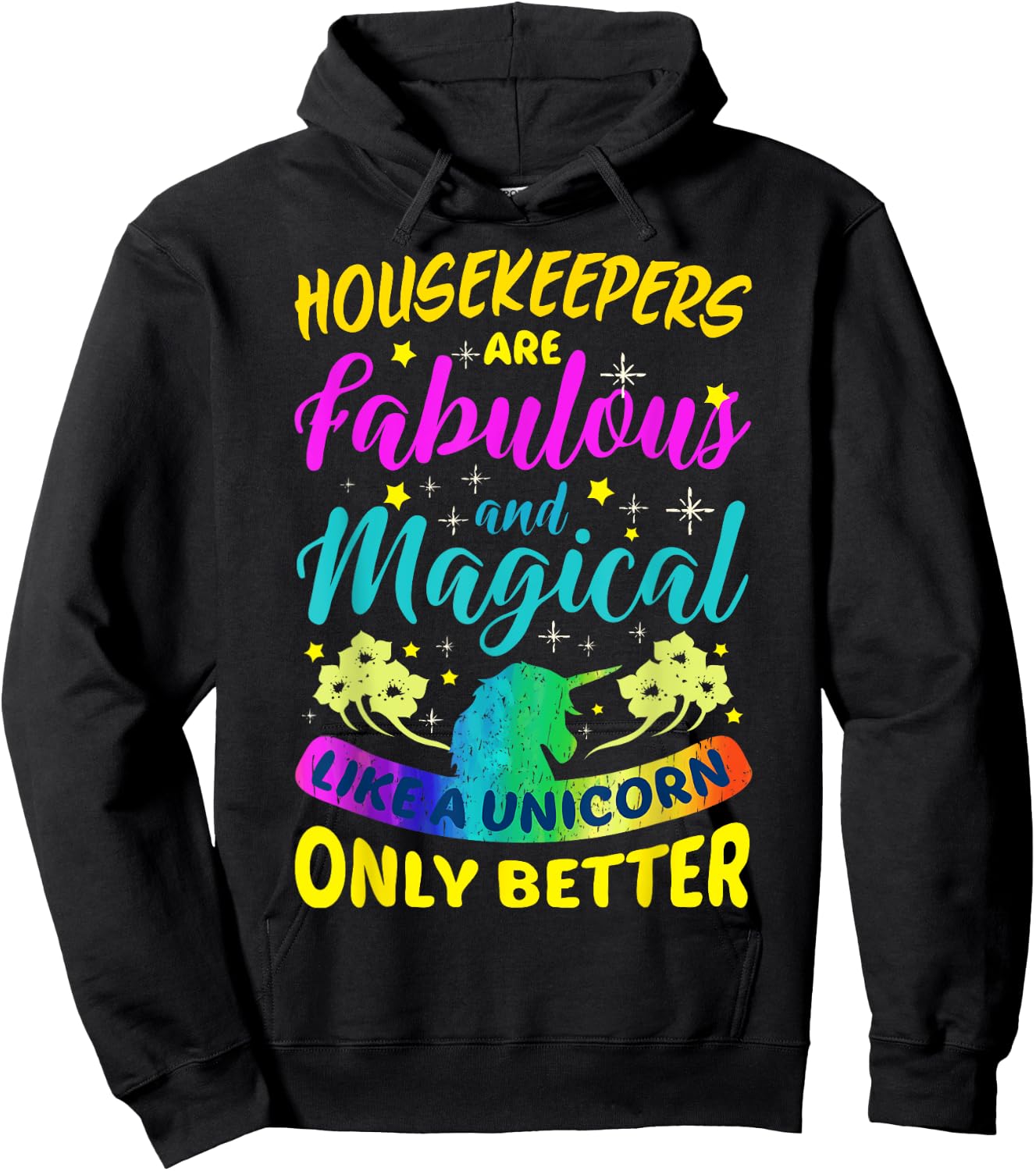 Housekeepers Cleaning Lady Funny Cute Colourful Housekeeping Hoodie - Hoodie | Black