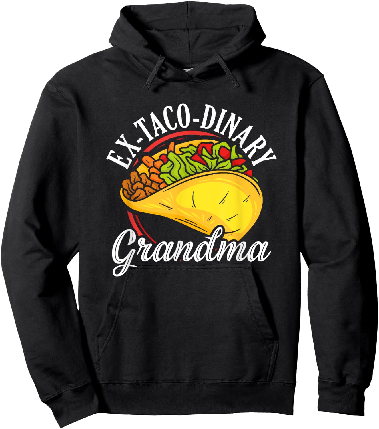 Taco Grandma Mexico Mexican Cinco De Mayo National Taco Hoodie - Hoodie | Black