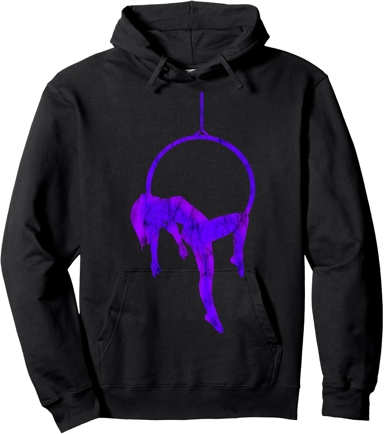 Hanging Aerialist Aerial Hoop Silk Circus Lyra Trapeze Hoodie - Hoodie | Black