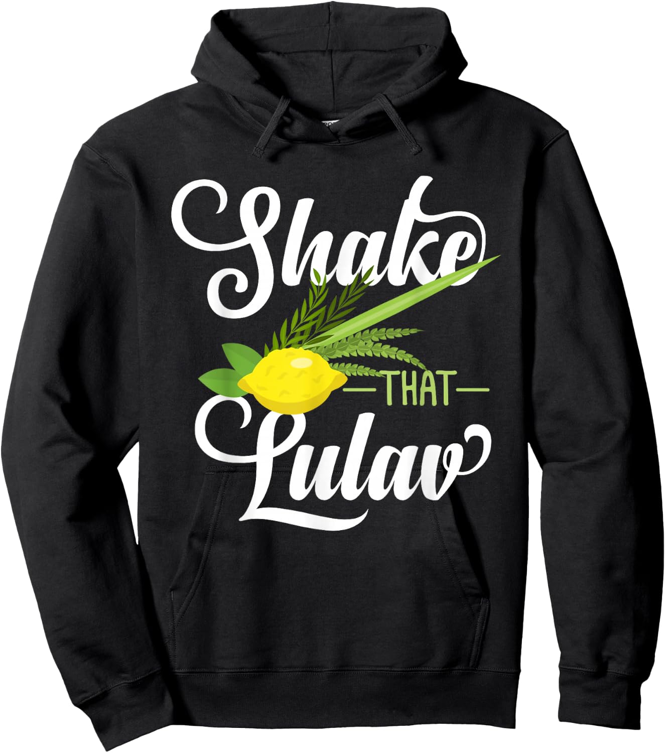 Feast of Tabernacles with Lulav and Etrog or Sukkot Hoodie - Hoodie | Black