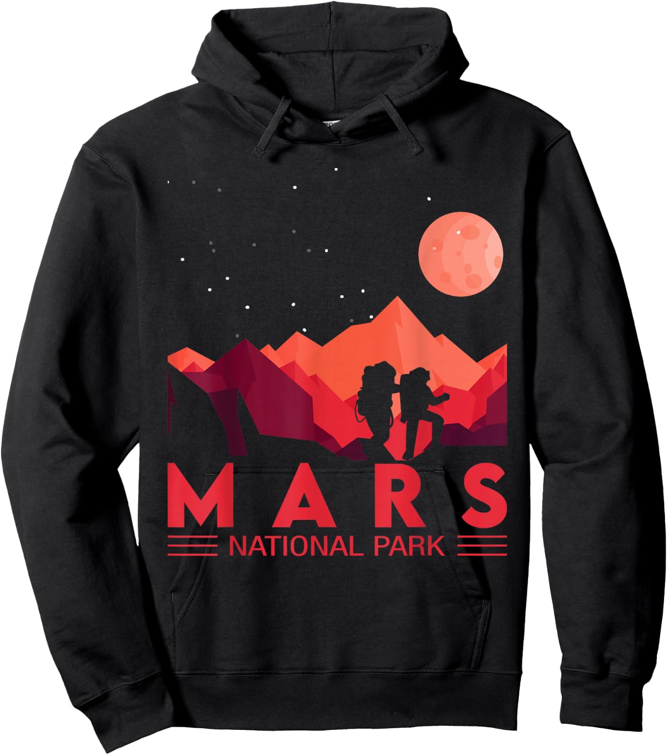 Red Planet | Space National Park - Funny Mars Hoodie - Hoodie | Black