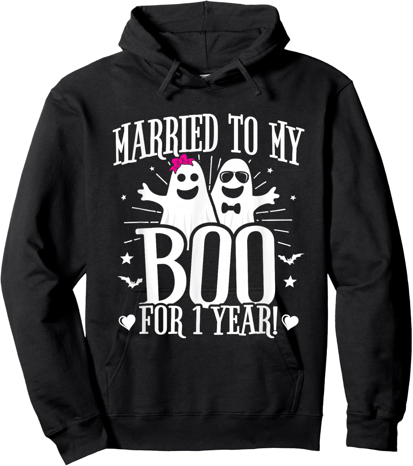 Funny 1st Wedding Anniversary October 1st Anniversary Hoodie - Hoodie | Black