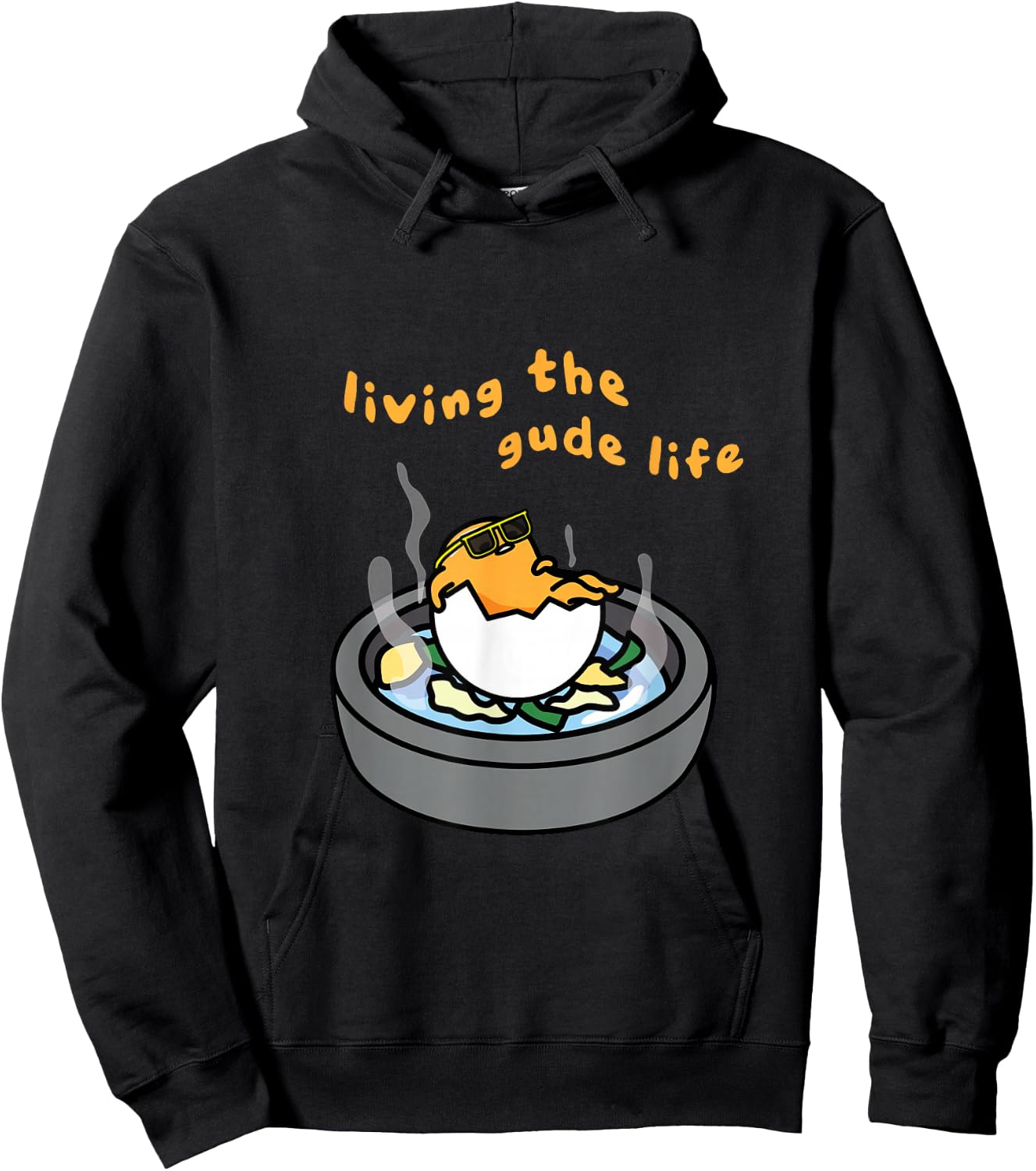 Living The Gude Life Ramen Featuring Gudetama Small Hoodie - Hoodie | Black