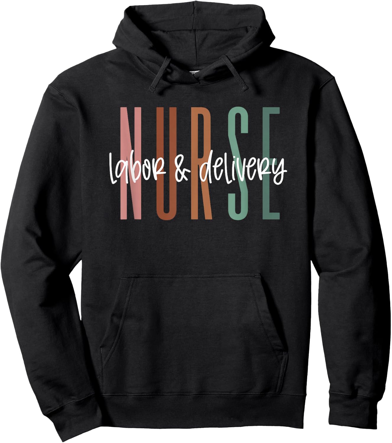Simple Labor and Delivery Nurse Shirt L&D Nurse Hoodie - Hoodie | Black