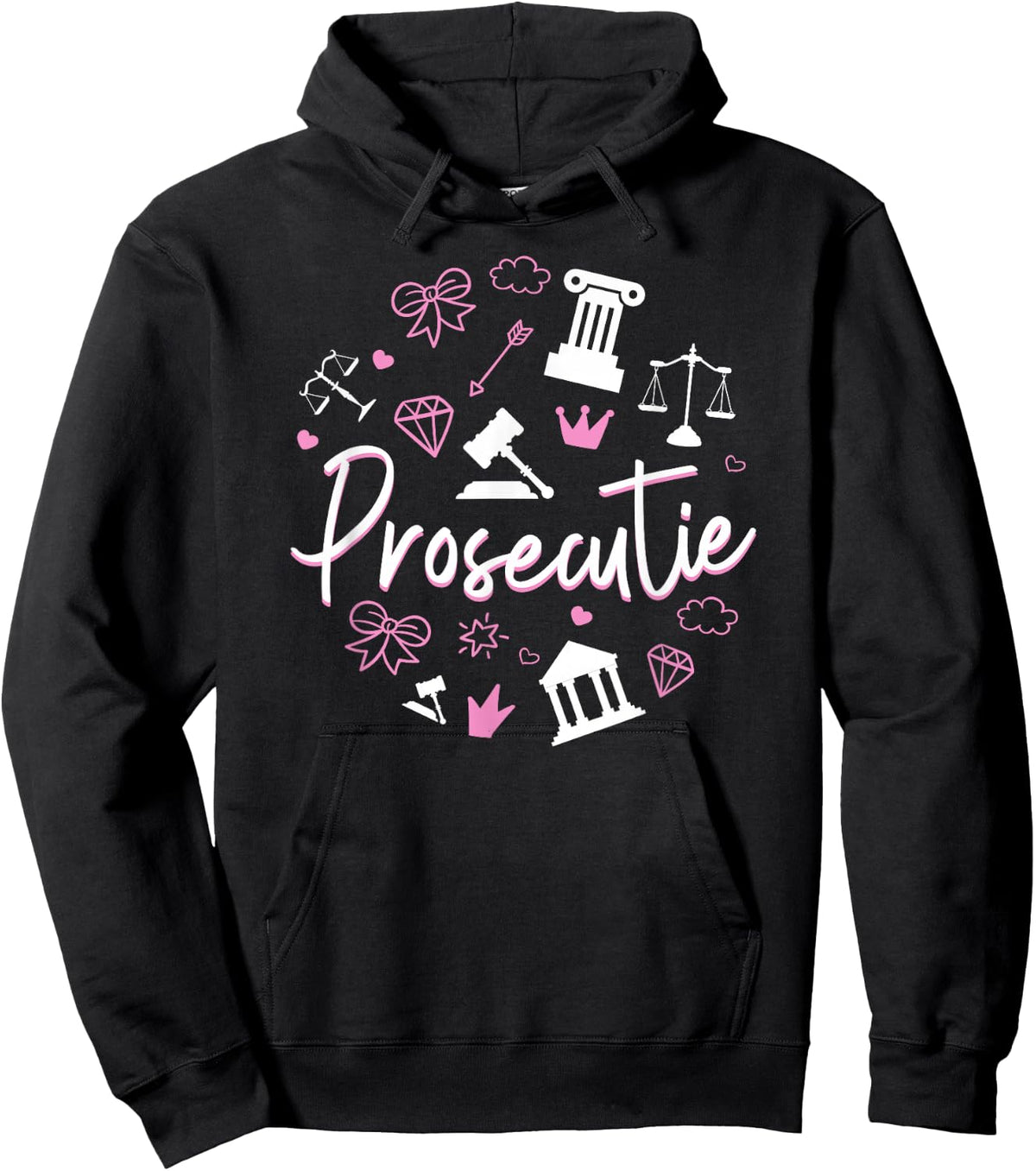 Young Lawyer Attorney Law Pun Girl Prosecutie Hoodie - Hoodie | Black