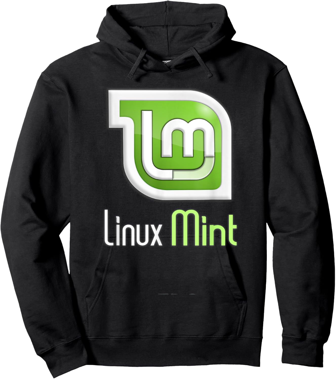 Linux Mint lover tagline with Logo Open Source Os Hoodie - Hoodie | Black