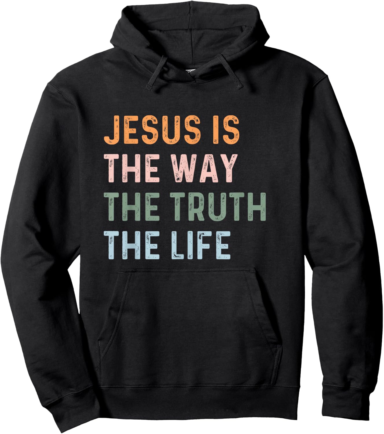 Jesus Is The Way The Truth The Life Christian Quote Hoodie - Hoodie | Black