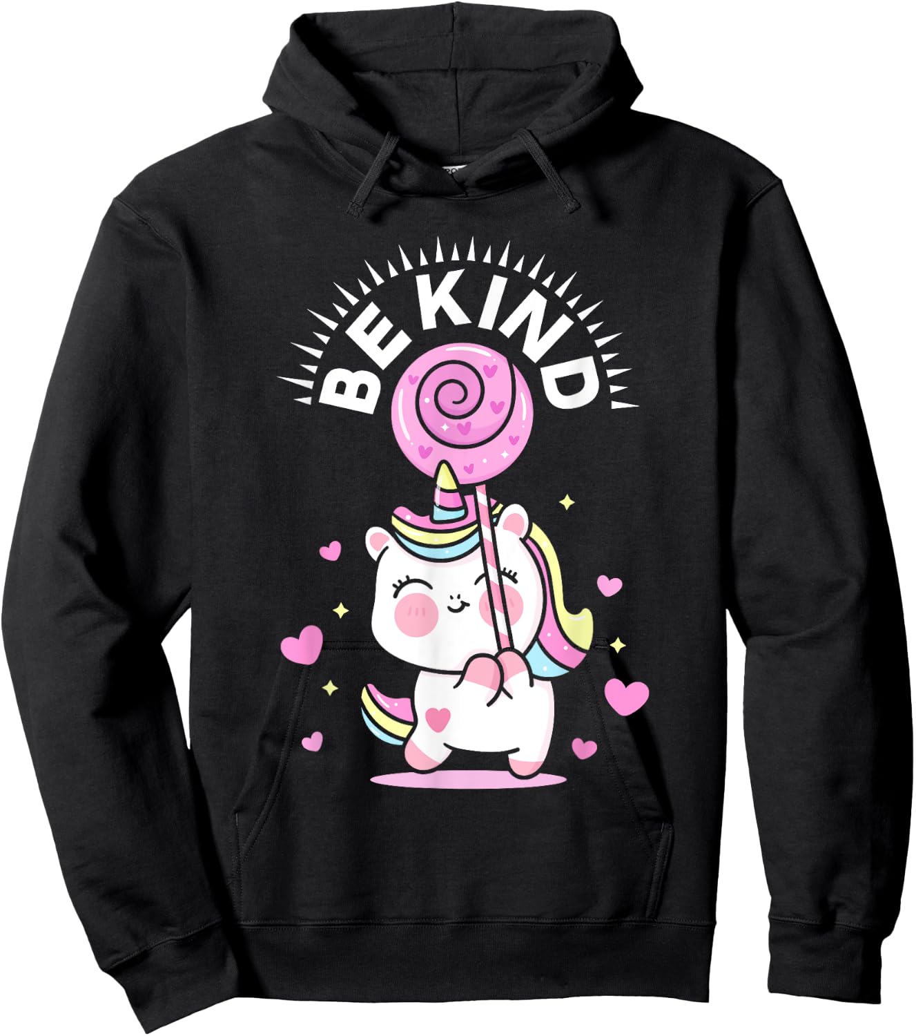 Unicorn Be Kind Kindness Inclusion Diversity Anti-Bullying Hoodie - Hoodie | Black