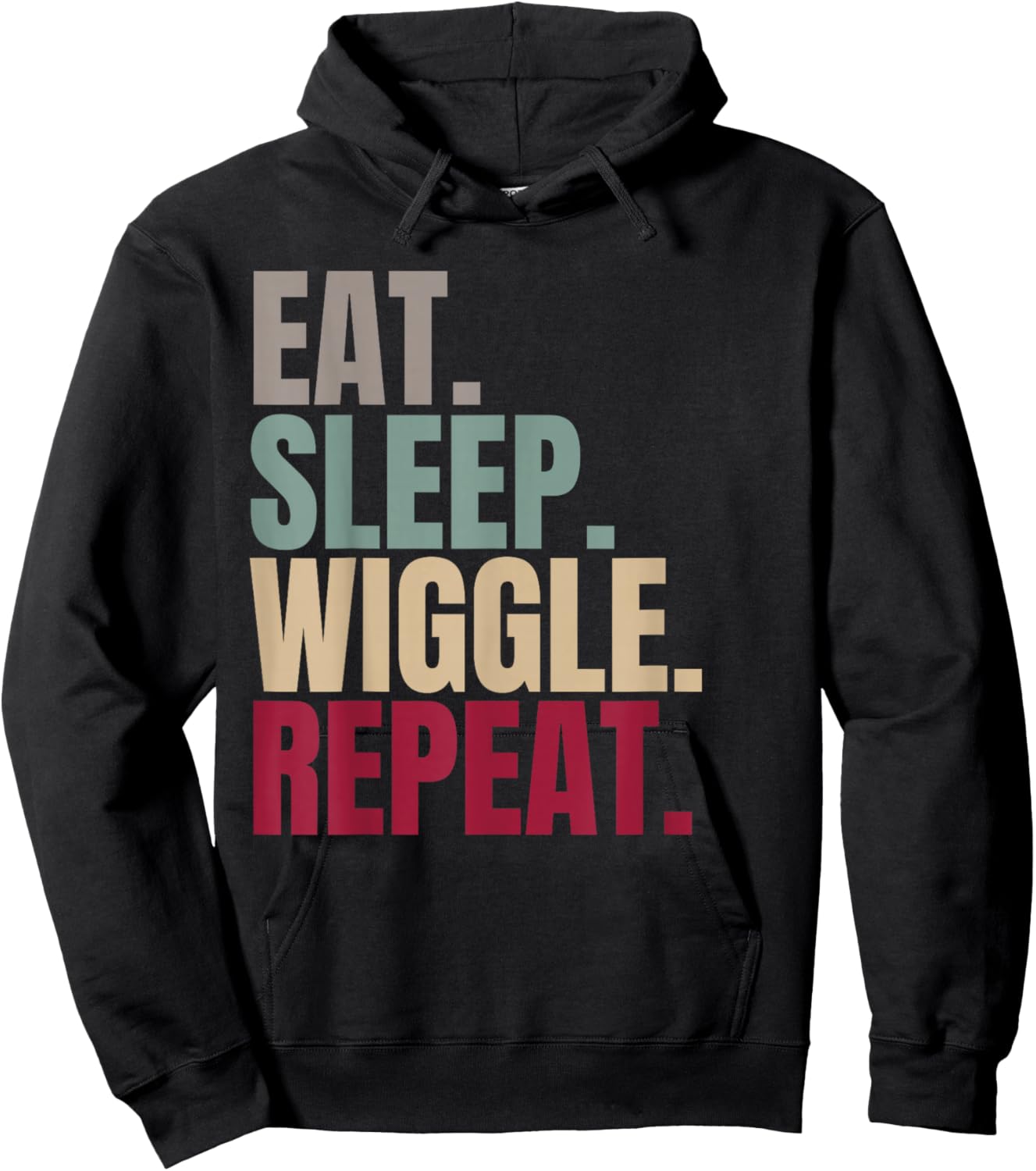 Eat Sleep Wiggle Repeat Hoodie - Hoodie | Black