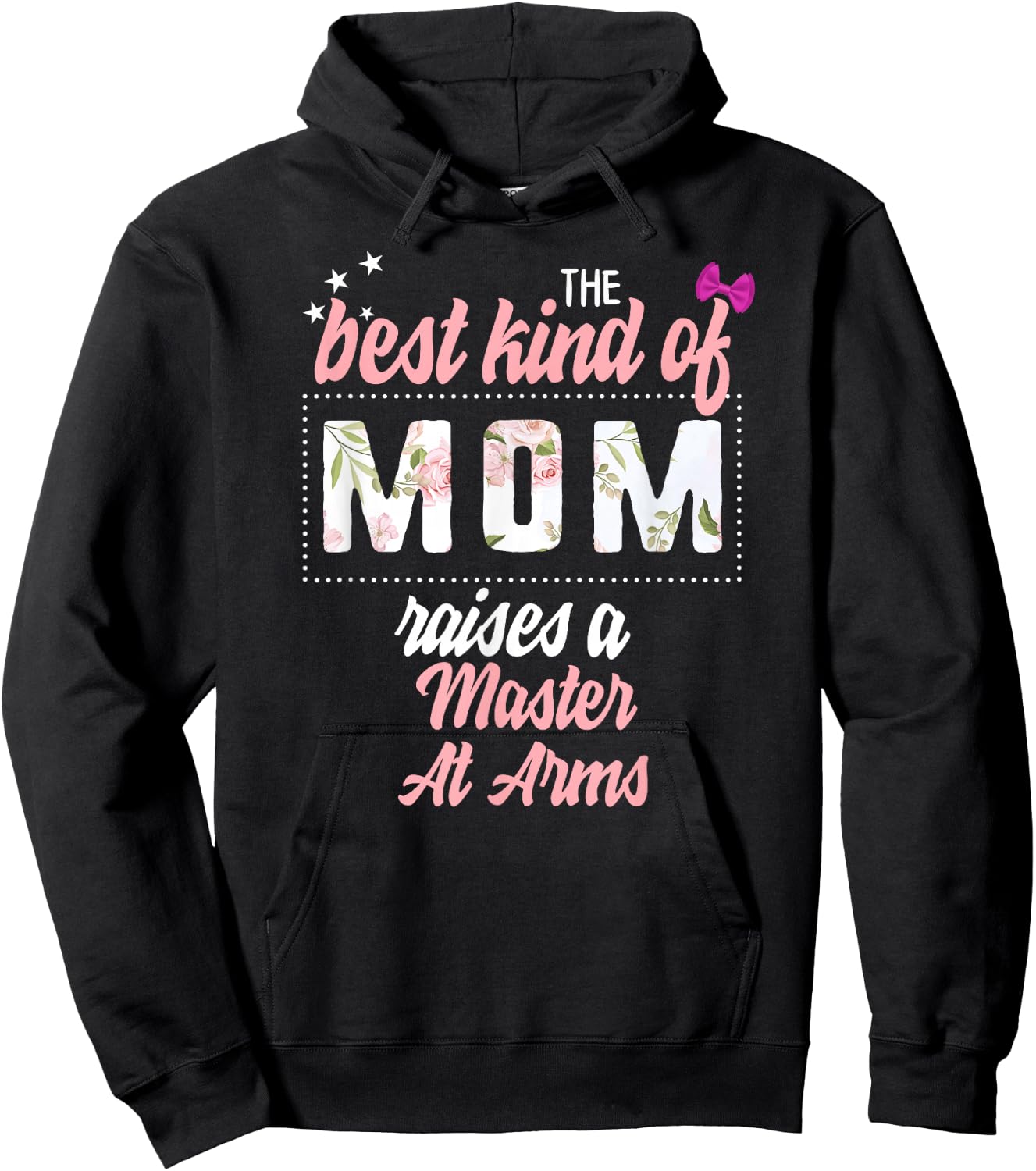 Mothers Day Best Kind of Mom Raises Master At Arms Floral Hoodie - Hoodie | Black