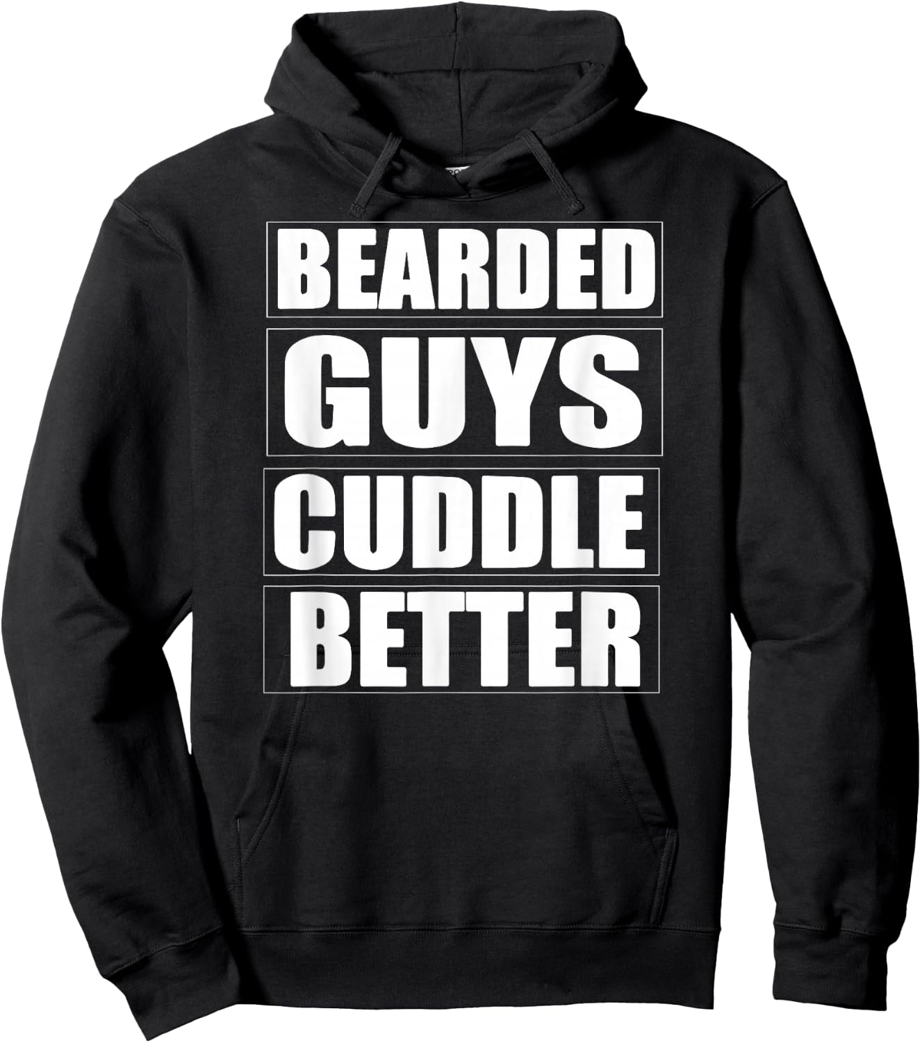 Bearded guys cuddle better Funny Beard Men Shirt Hoodie - Hoodie | Black
