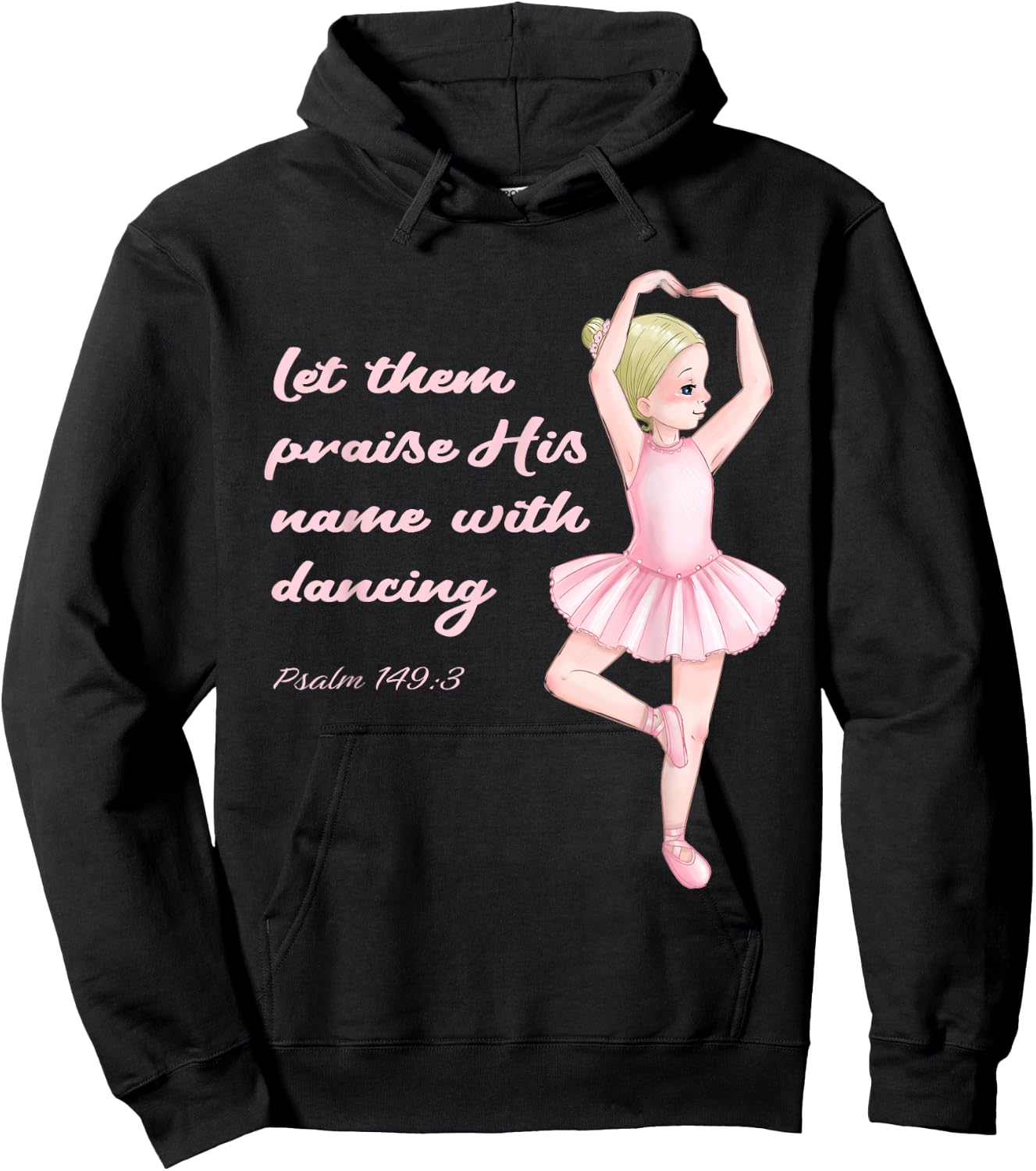 Christian Ballerina Praise Jesus Christ Ballet God Psalm Hoodie - Hoodie | Black