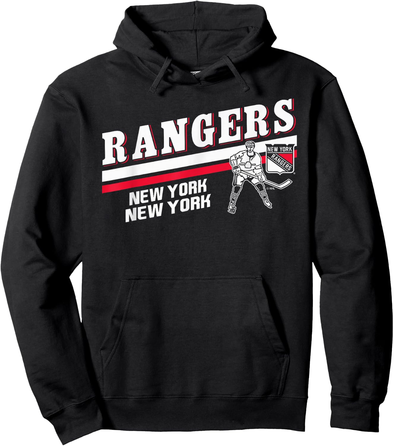 New York Rangers Player Royal Officially Licensed Hoodie - Hoodie | Black