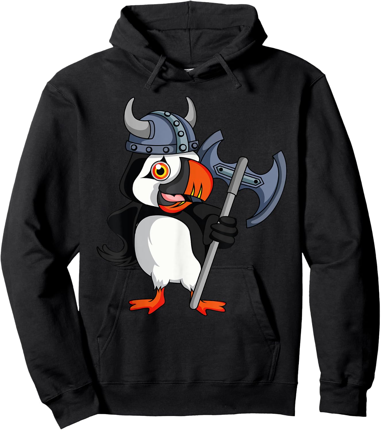 Iceland Puffin Souvenir Viking helmet Hoodie - Hoodie | Black
