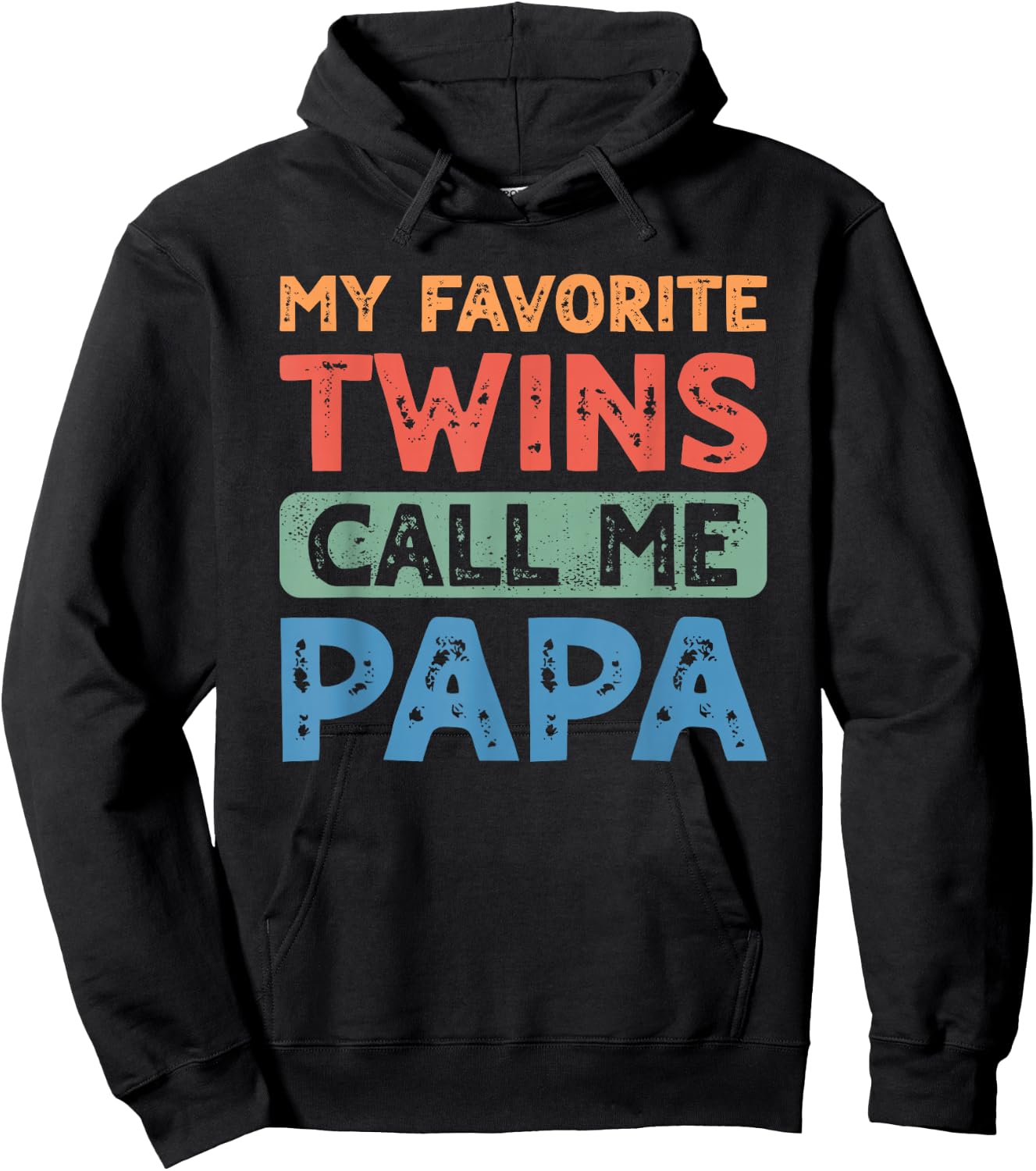 My Favorite Twins Call Me Papa Men Twin Fathers Day Hoodie - Hoodie | Black