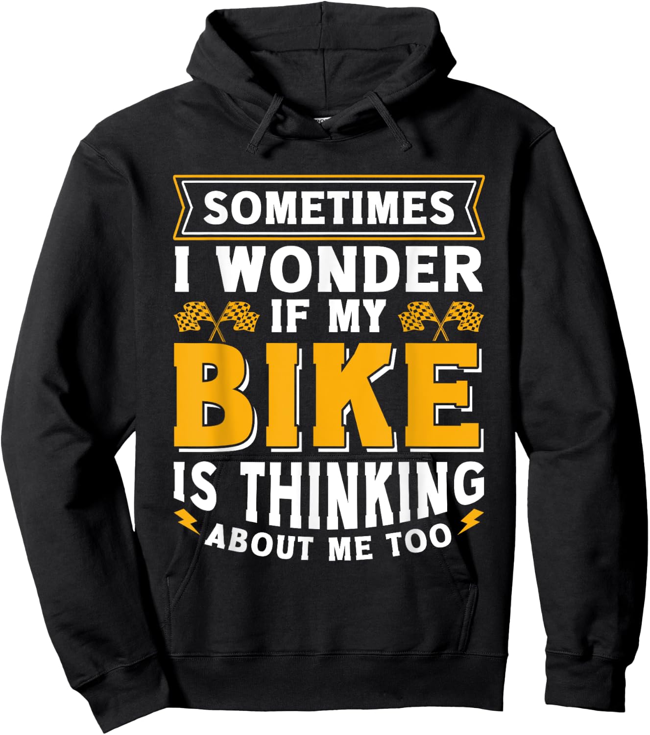 Biker Outfit Funny Motorcycle Quotes Accessories Hoodie - Hoodie | Black