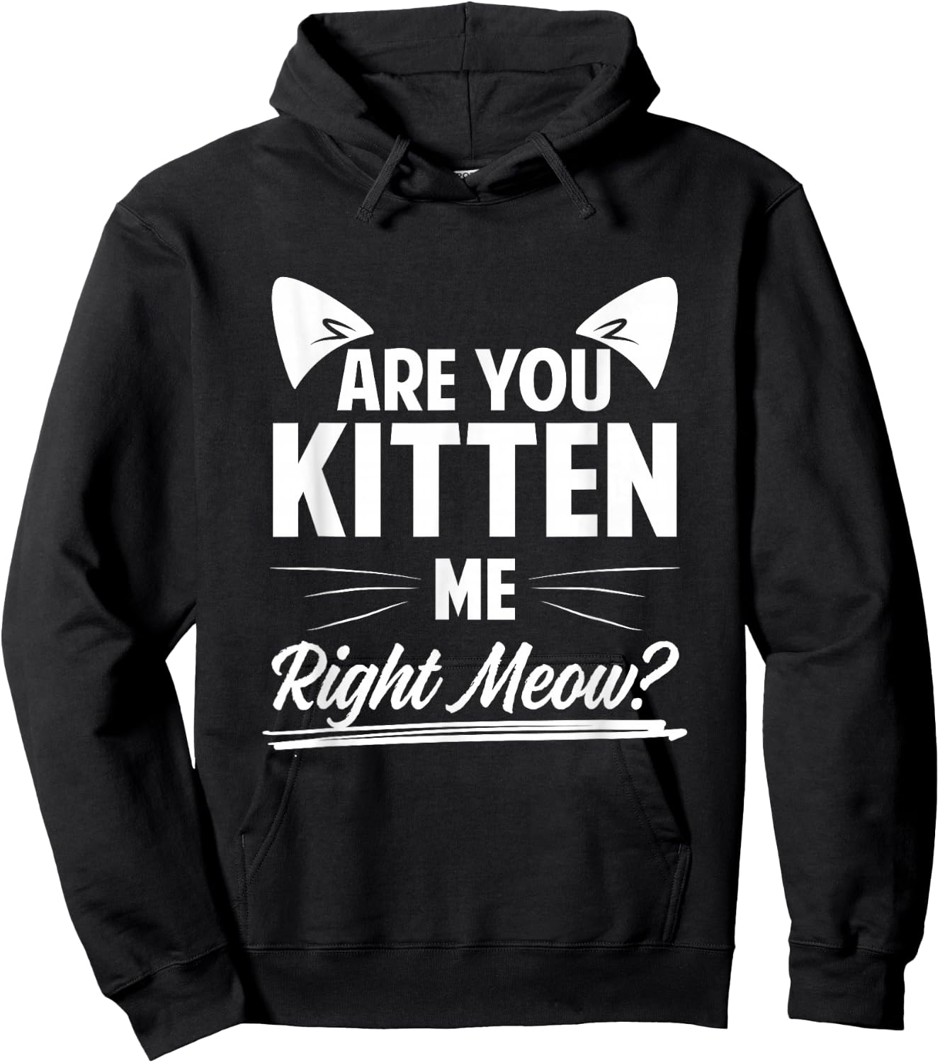 Are You Kitten Me Right Meow? Hoodie - Hoodie | Black