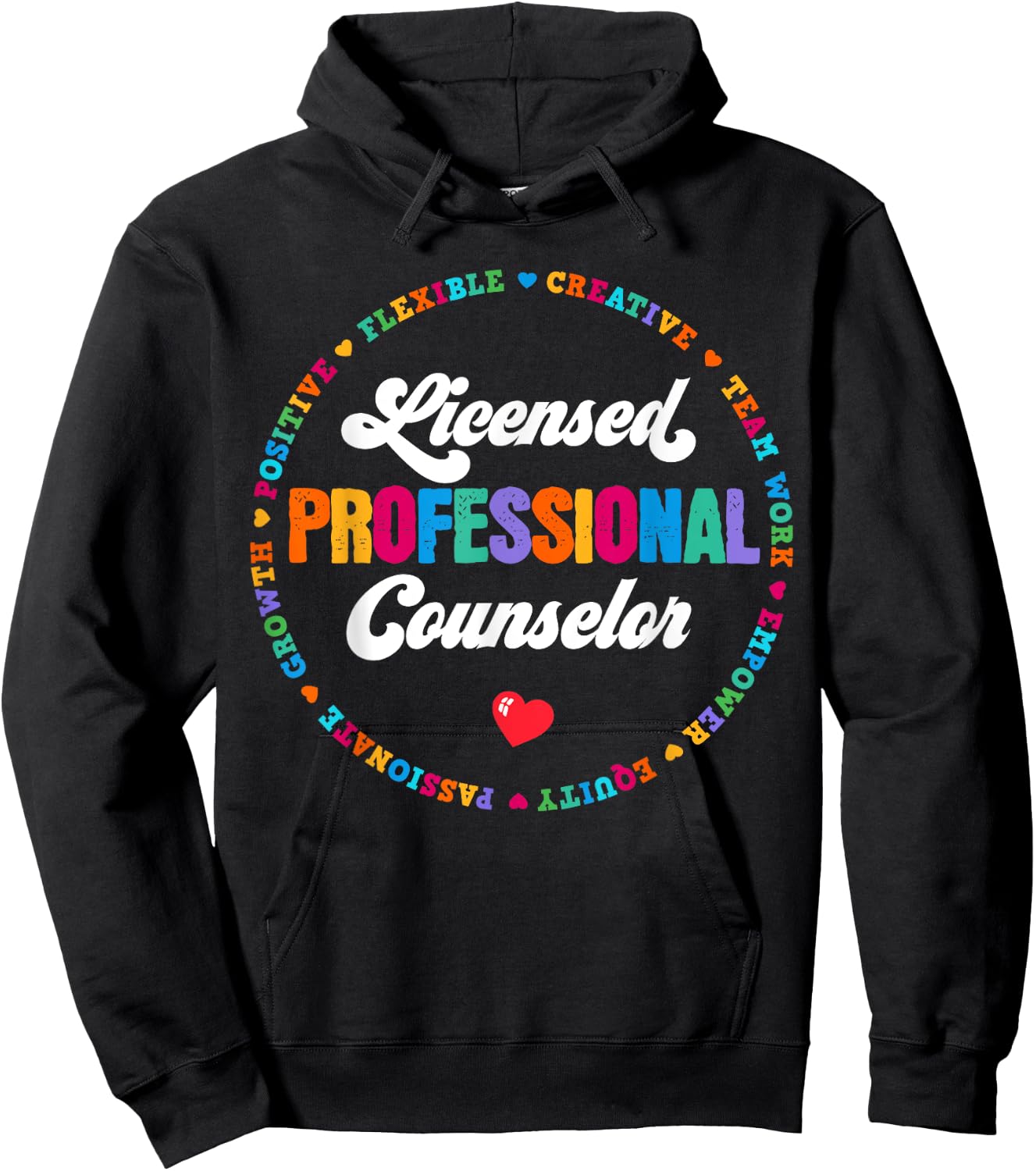 LPC Licensed Professional Counselor School Counseling Office Hoodie - Hoodie | Black