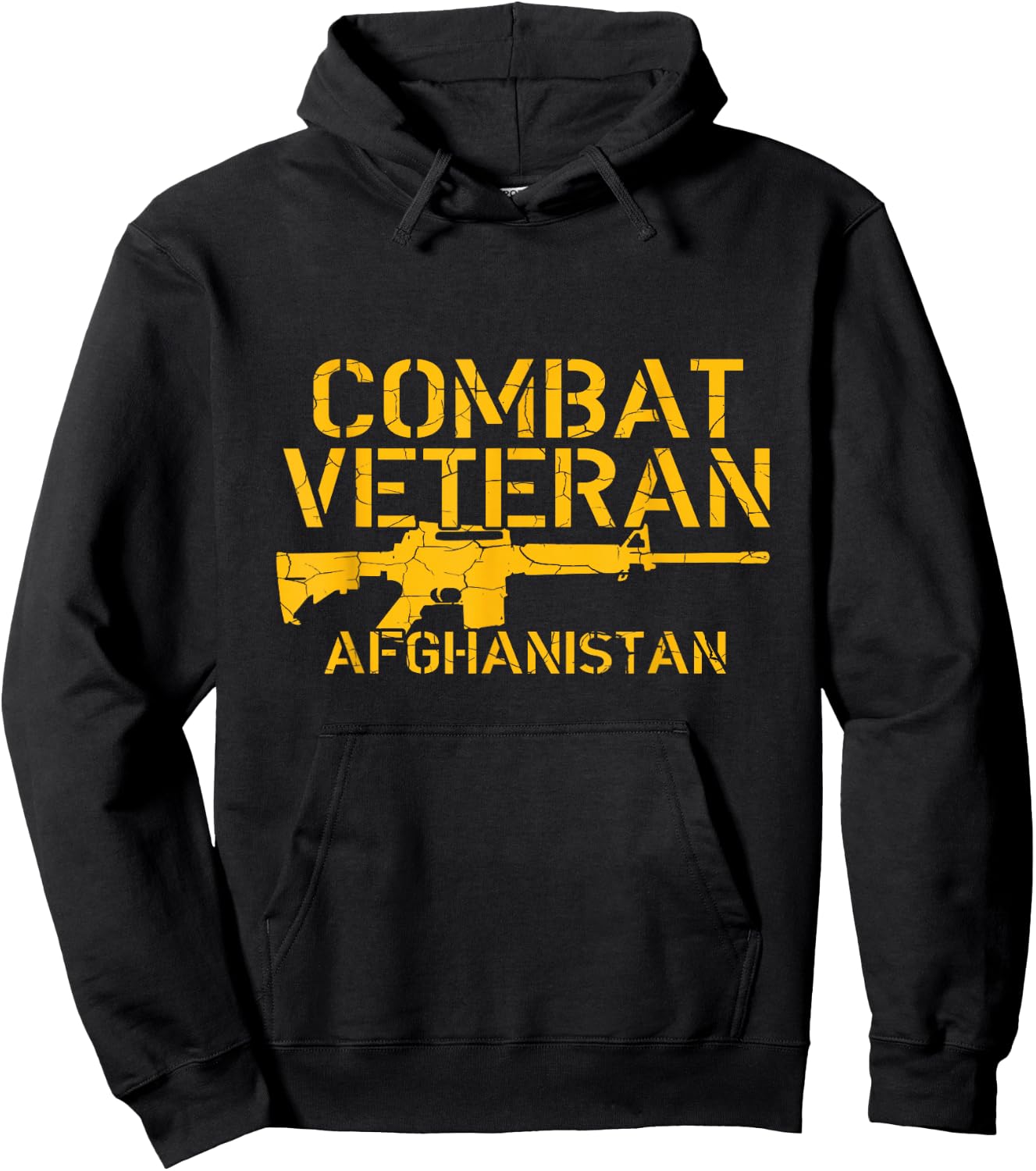 Combat Veteran Afghanistan T Shirt Hoodie - Hoodie | Black
