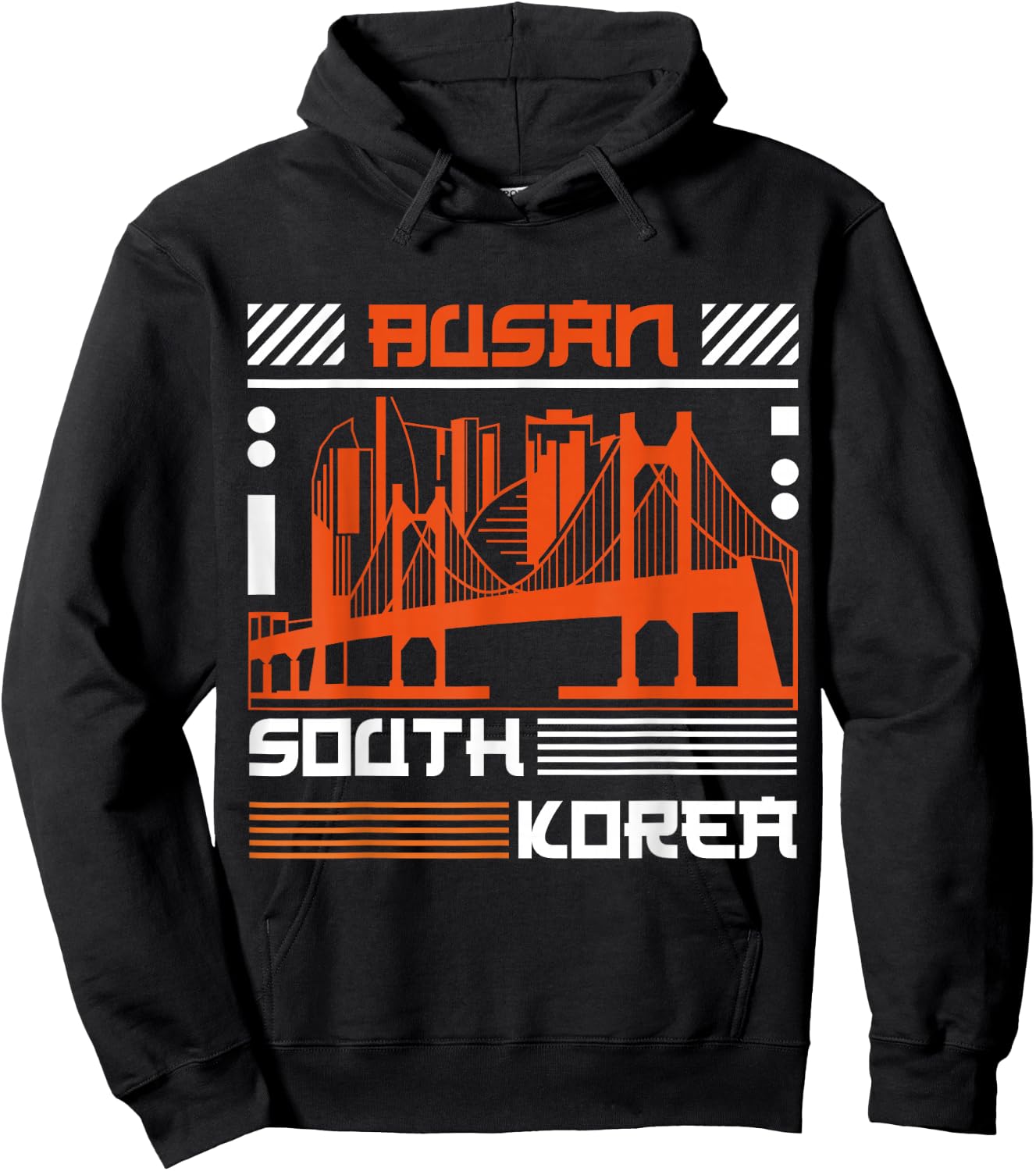 Busan Vacation Holiday South Korea Flag Hoodie - Hoodie | Black