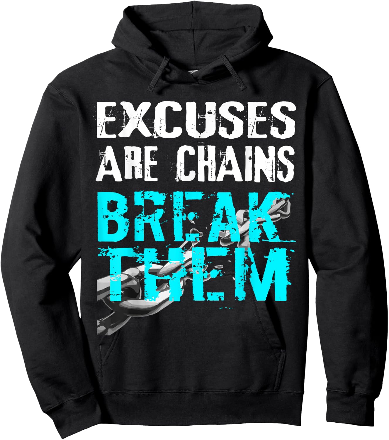 No Excuses Motivation Gym Workout Exercise Shirt Hoodie - Hoodie | Black