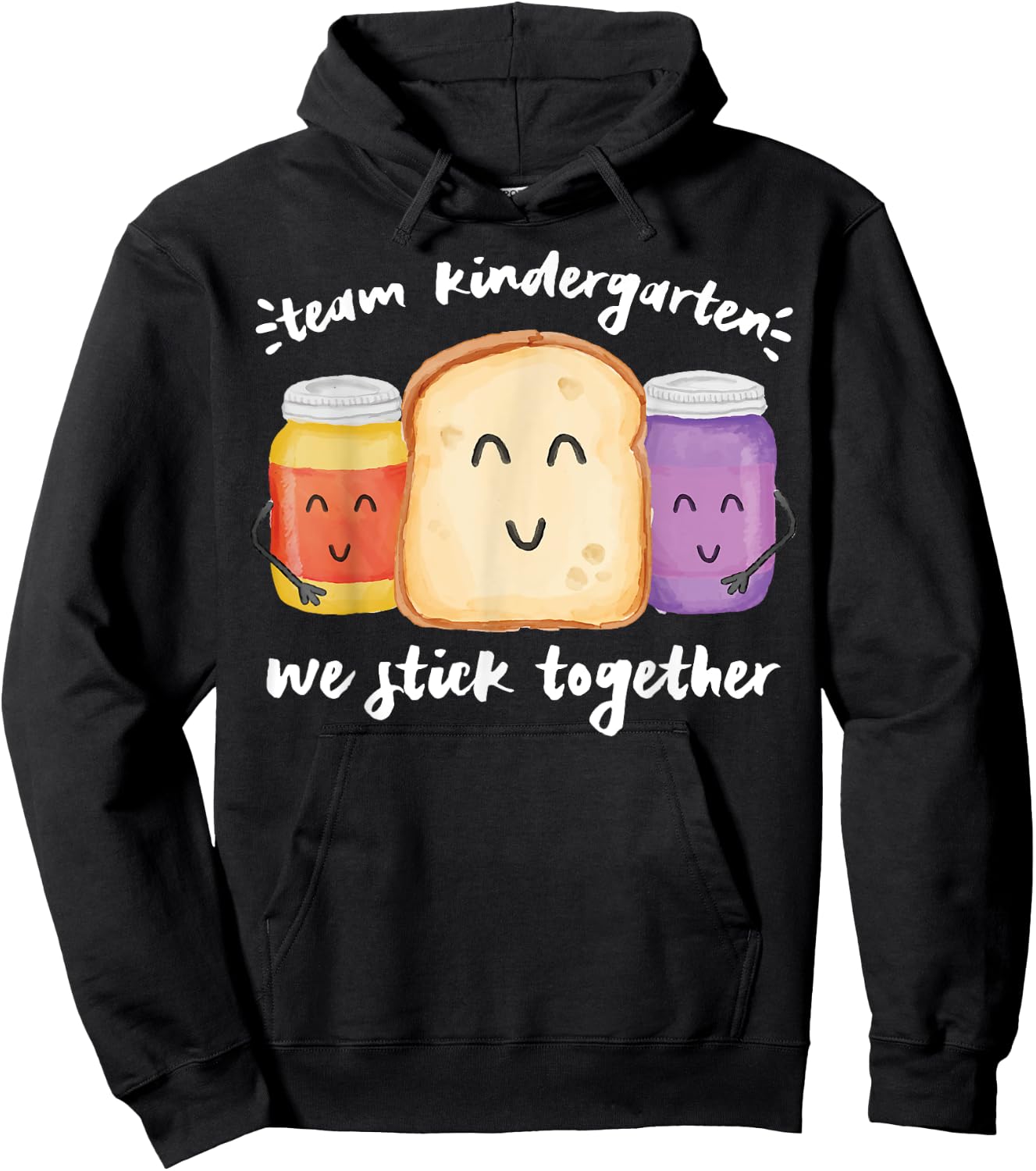 TEAM KINDERGARTEN We Stick Together School Teacher Student Hoodie - Hoodie | Black