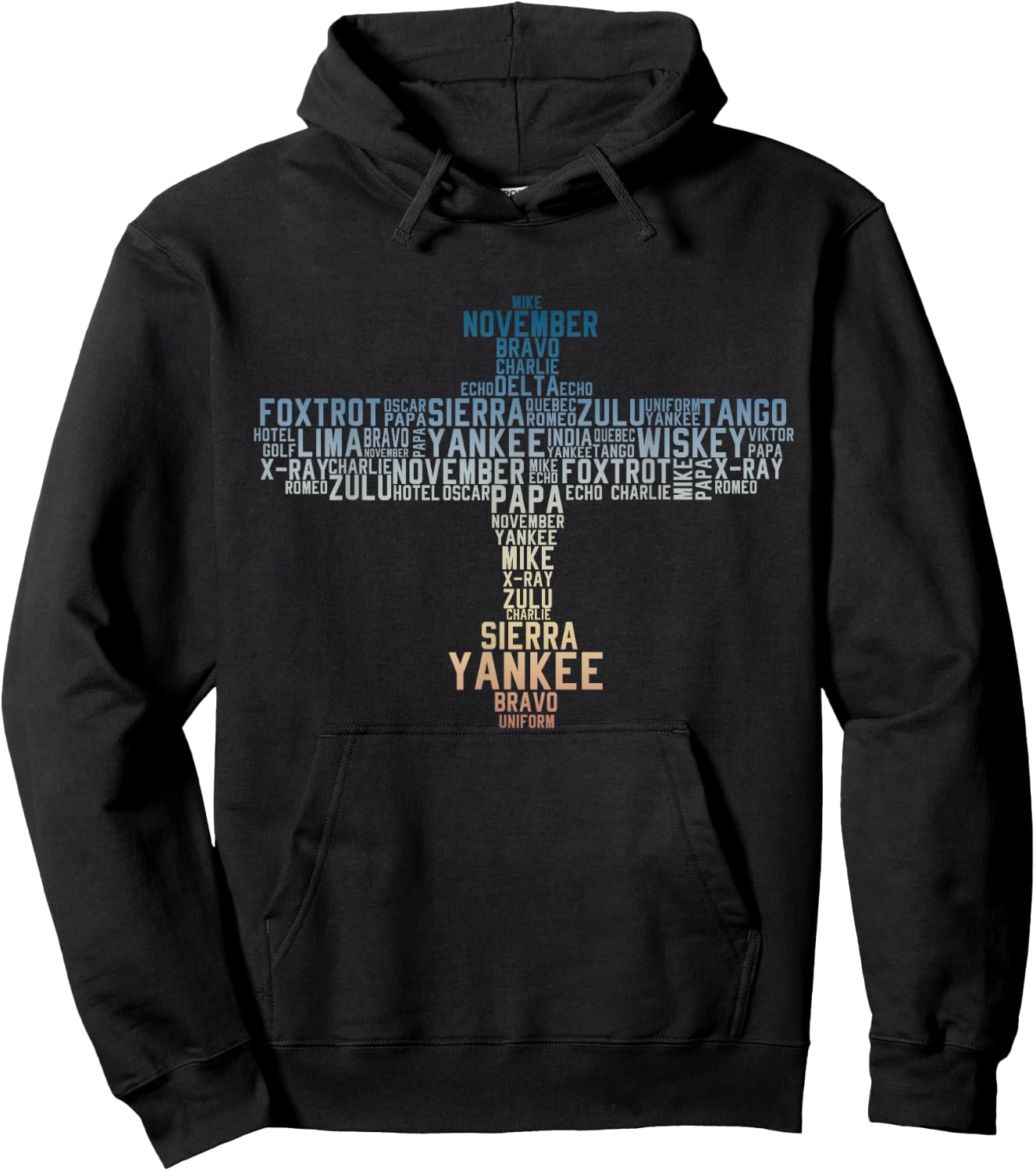 Phonetic alphabet airplane pilot Hoodie - Hoodie | Black